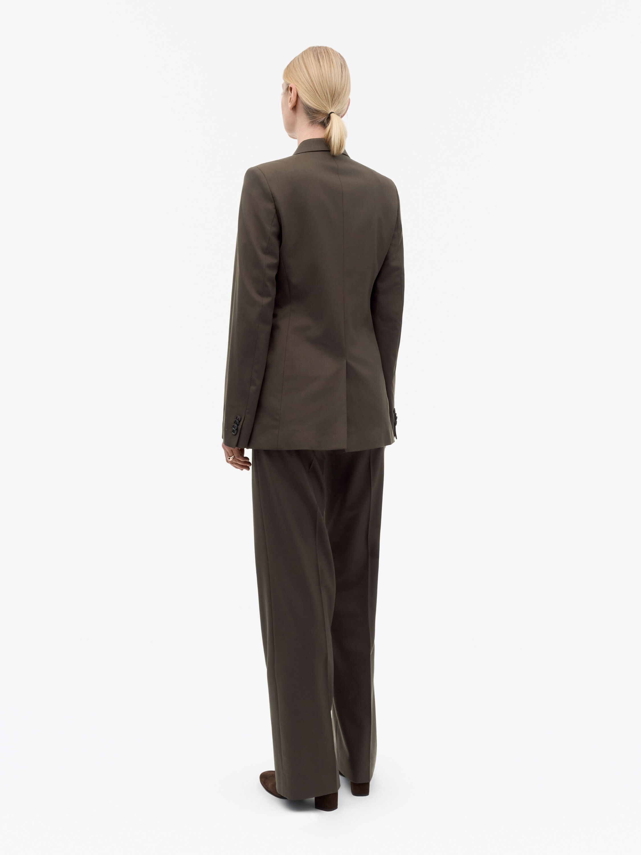 Eliwiraa Brown Wool Suit