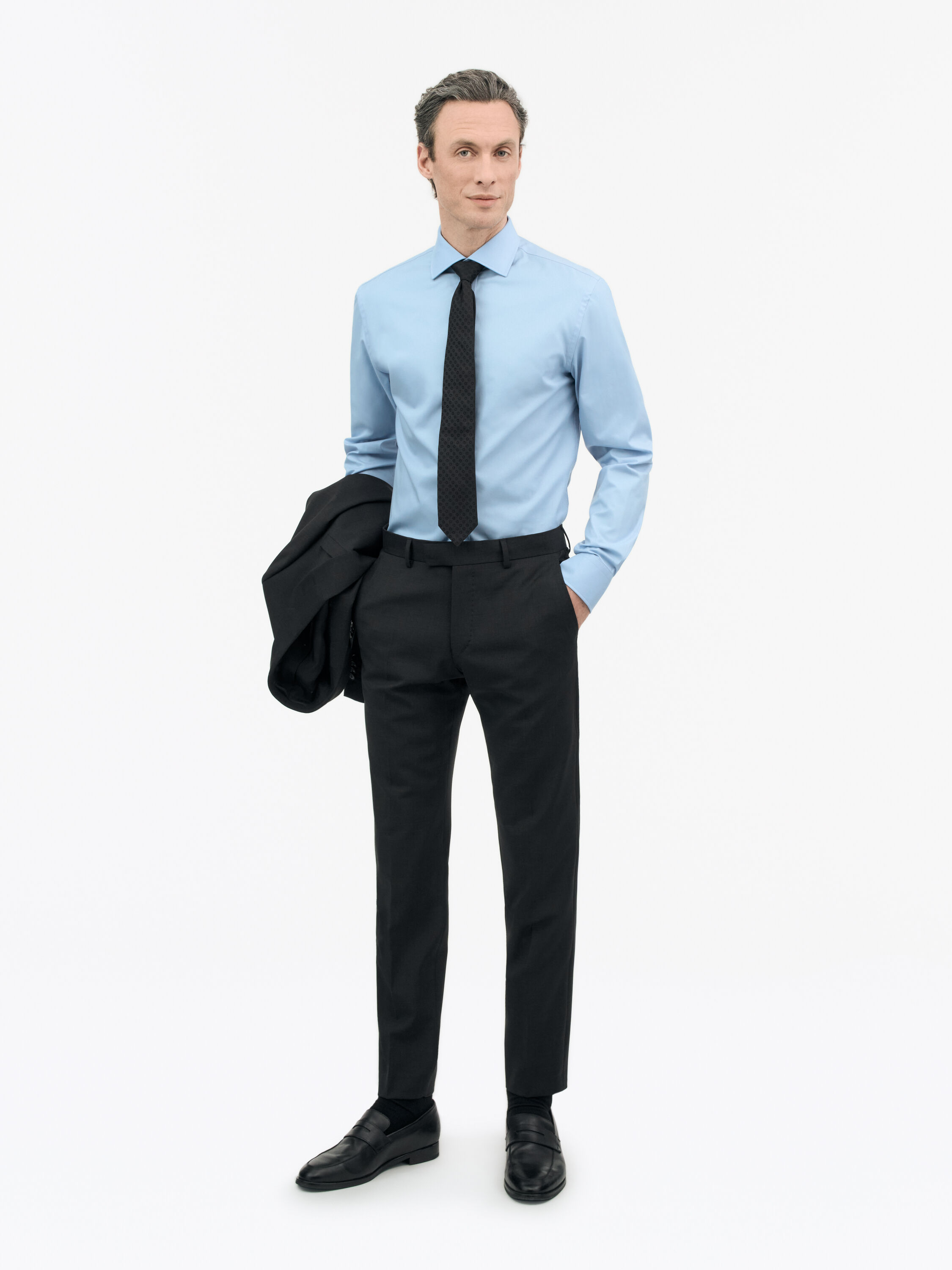 Adley C Slim-Fit Cutaway Cotton Shirt