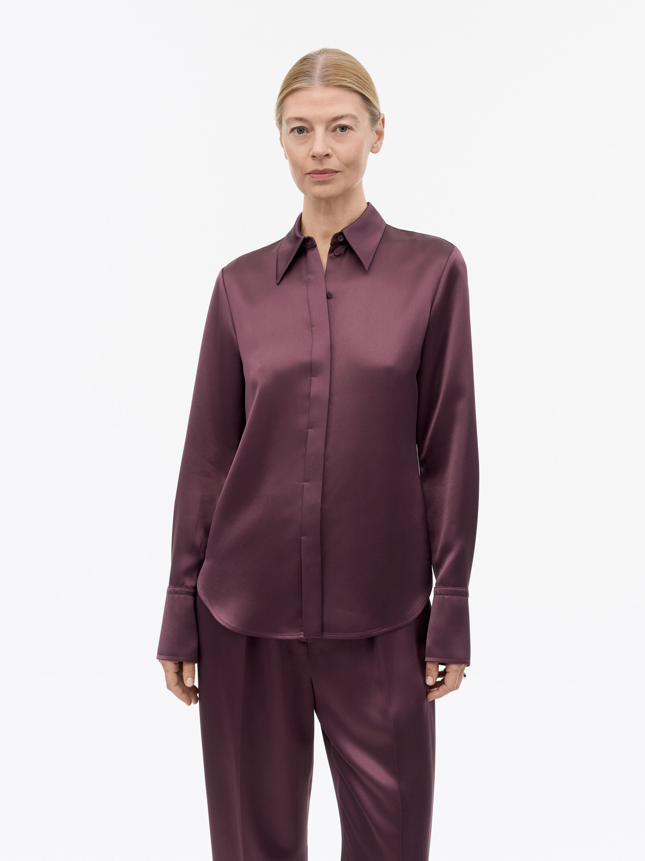 Daphne Regular-Fit Satin Shirt