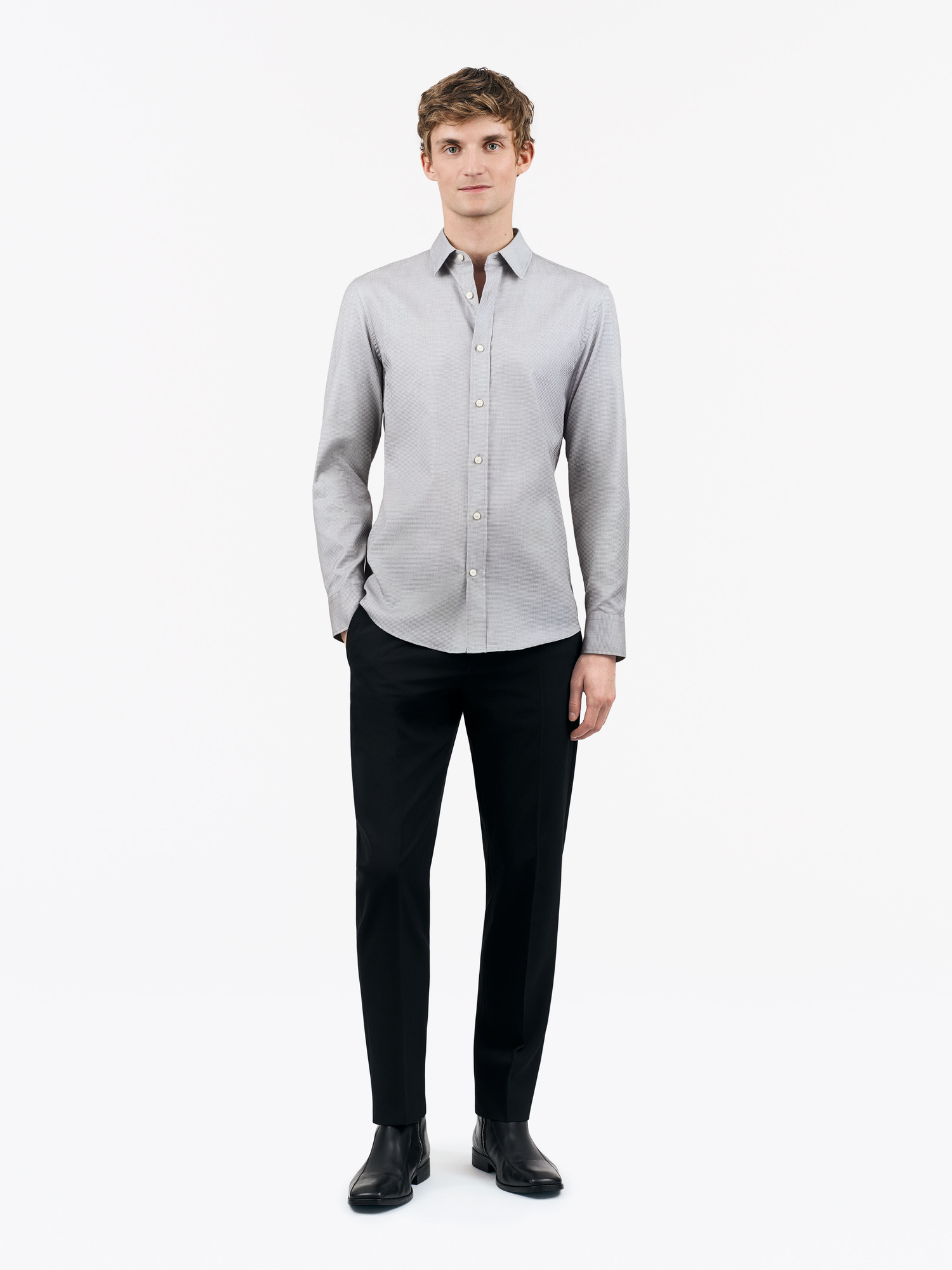 Adley cotton pointed collar Shirt