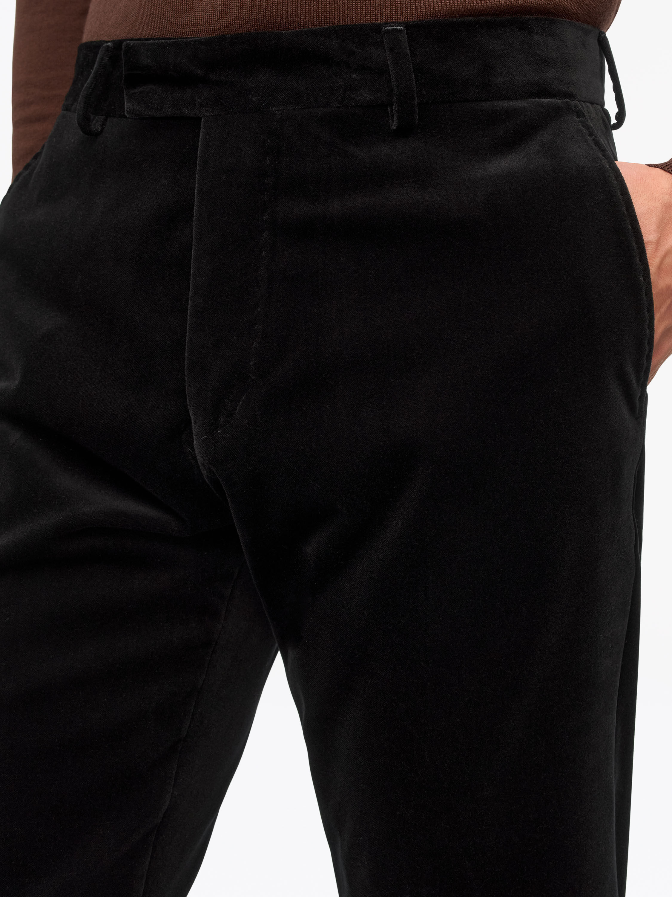 Tense Mid-Rise Velvet Trousers