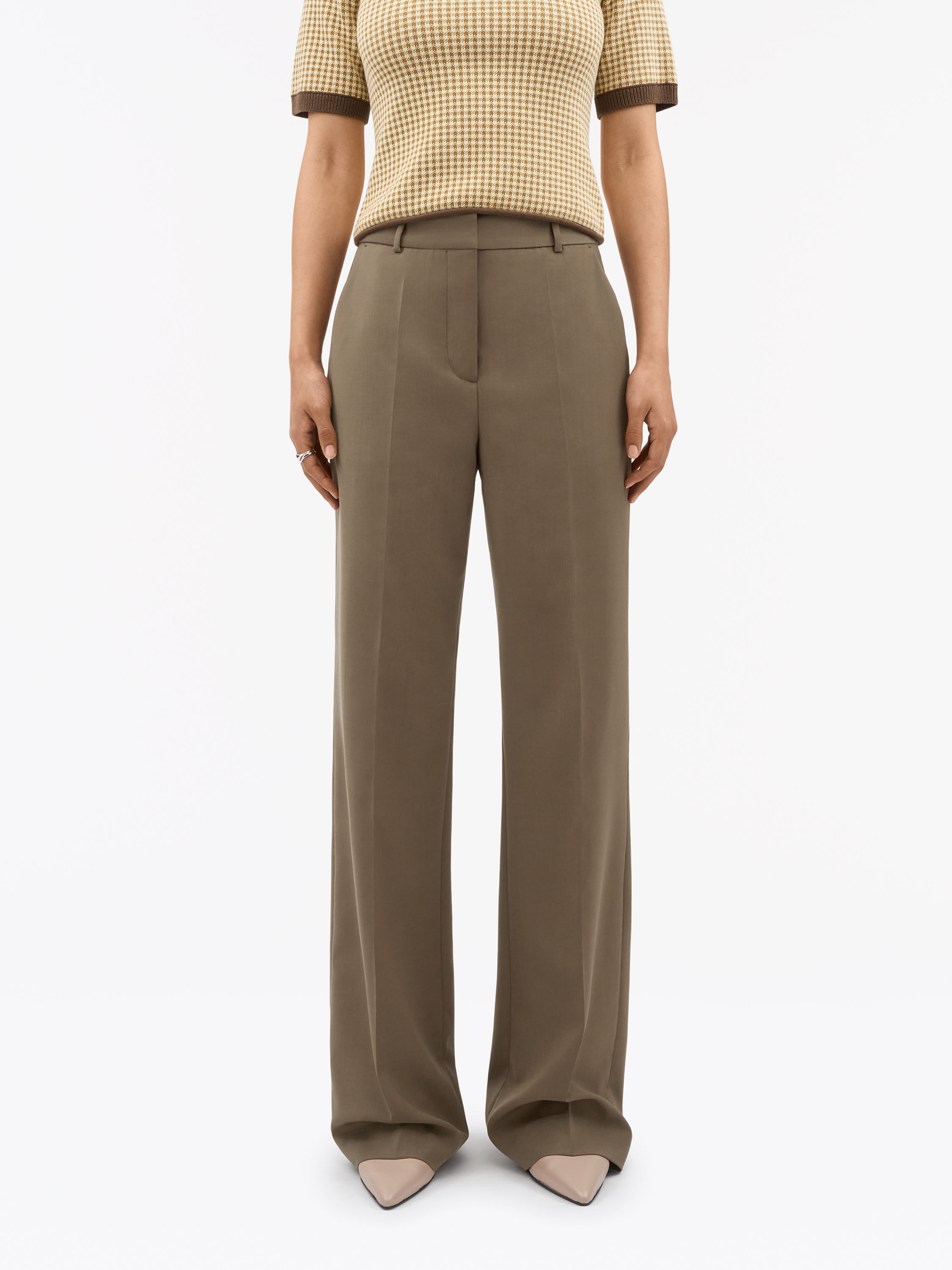 Umaas Wide Mid Waist Trousers