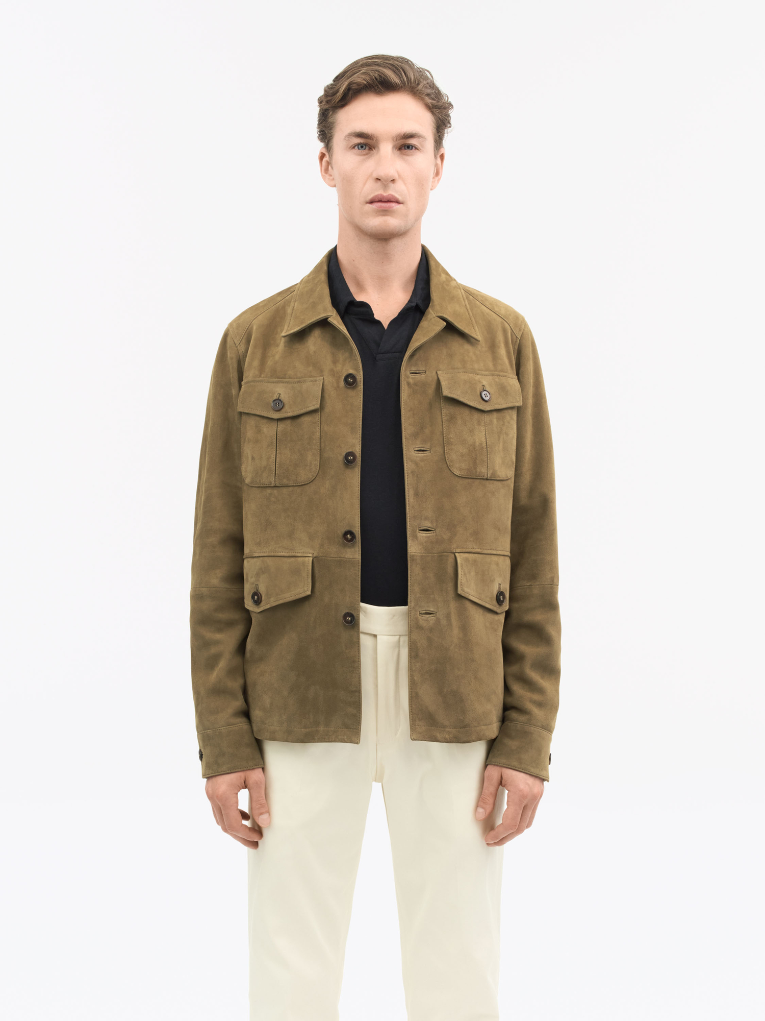 Lane Khaki Suede Jacket