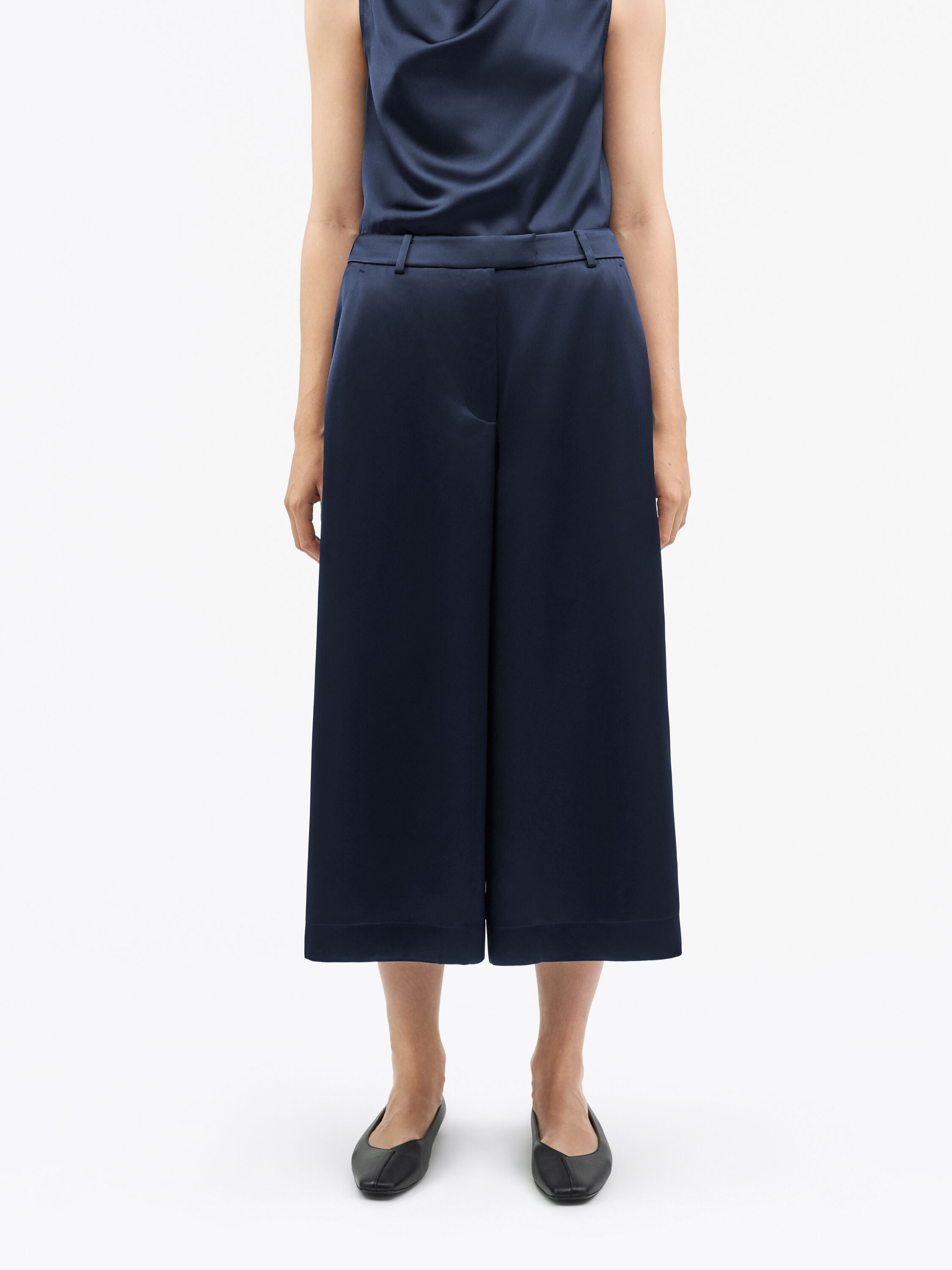 Pantalon Geordie Large En Satin