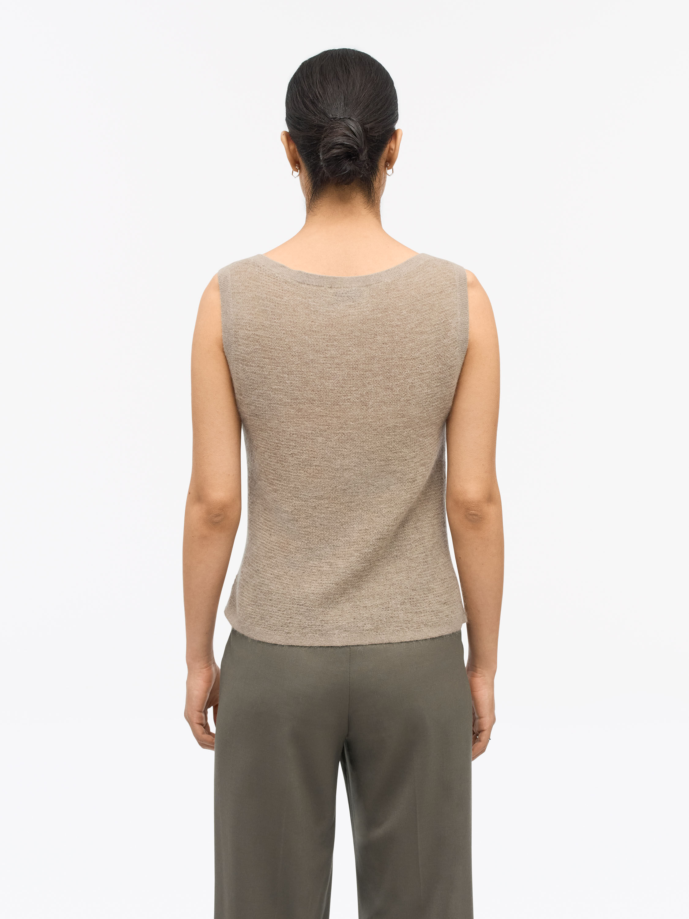 Gilet Rose Kid Mohair-M&eacute;rinos