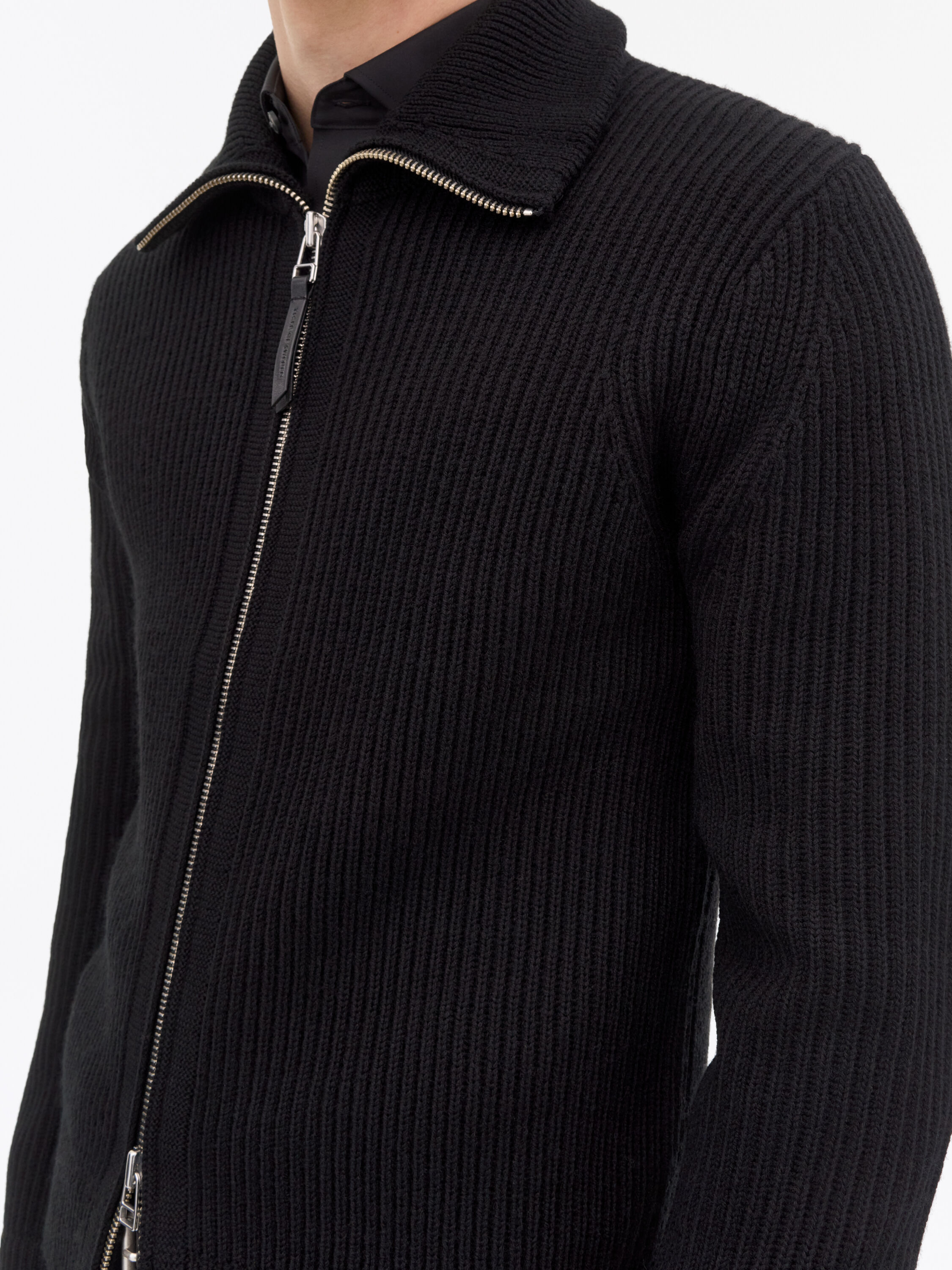 Niall Zip-Up Wool Cardigan