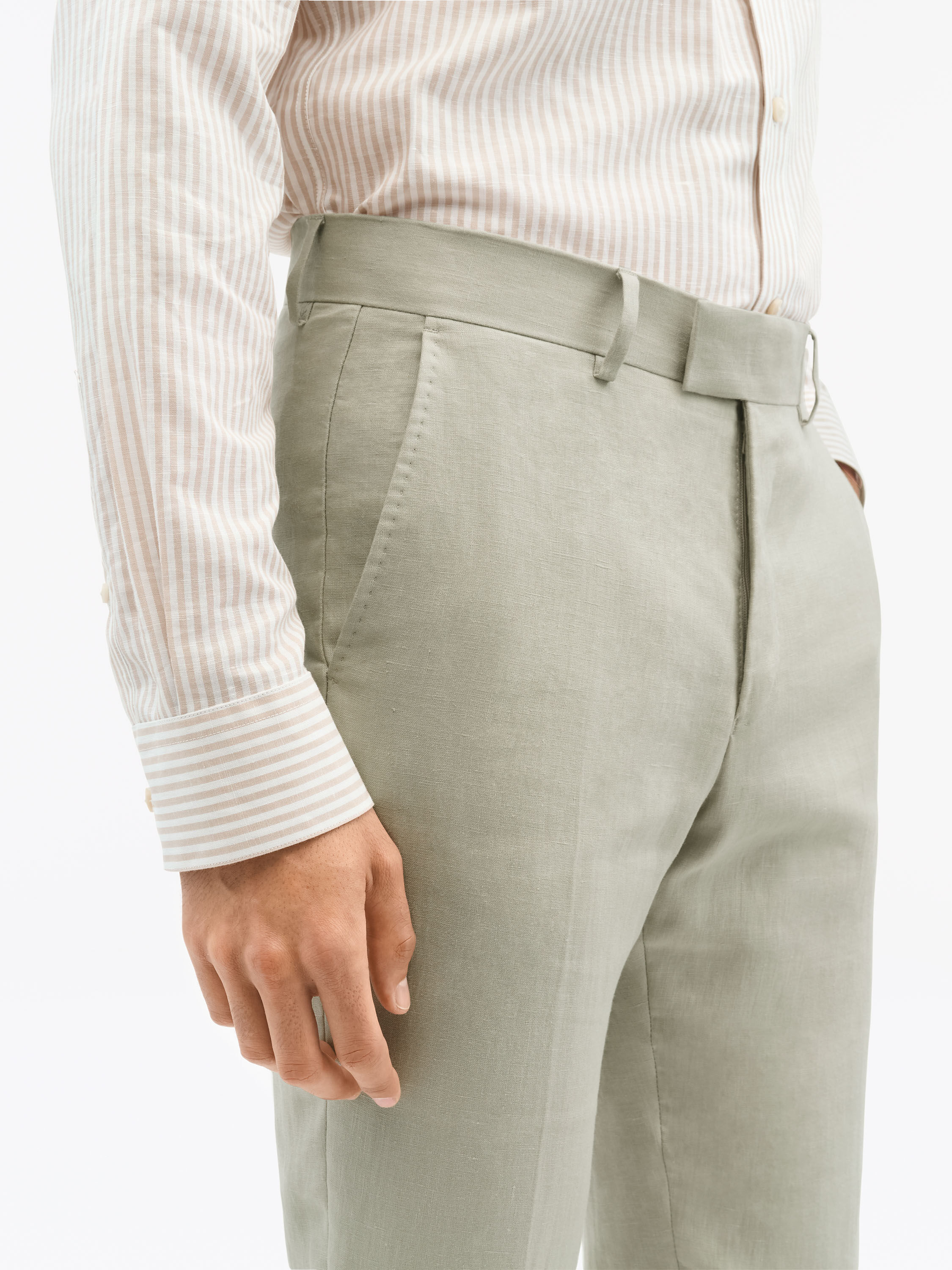 Tense Tapered Linen Trousers