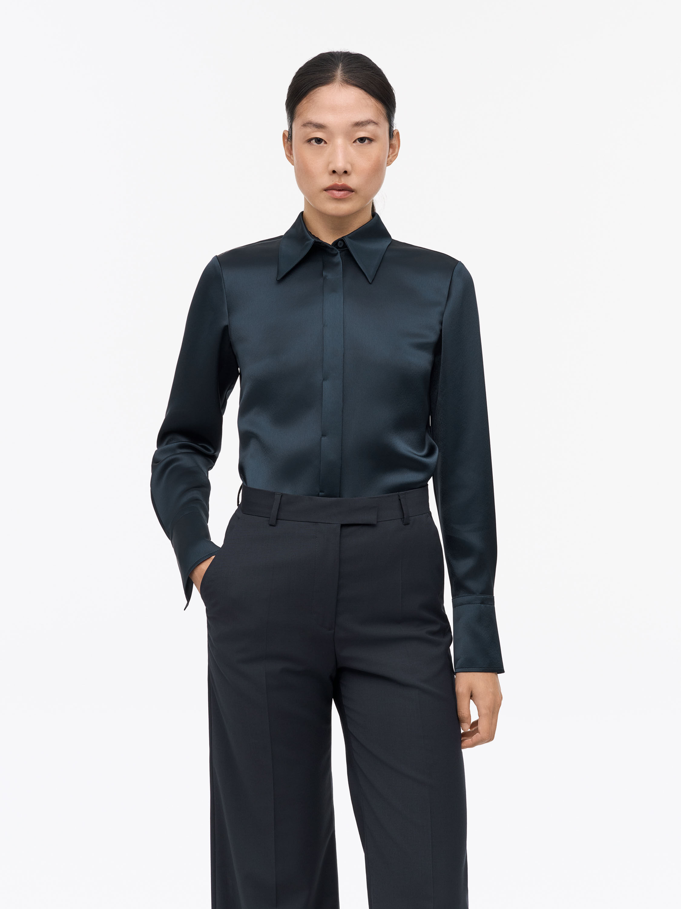Daphne Festive Satin Shirt