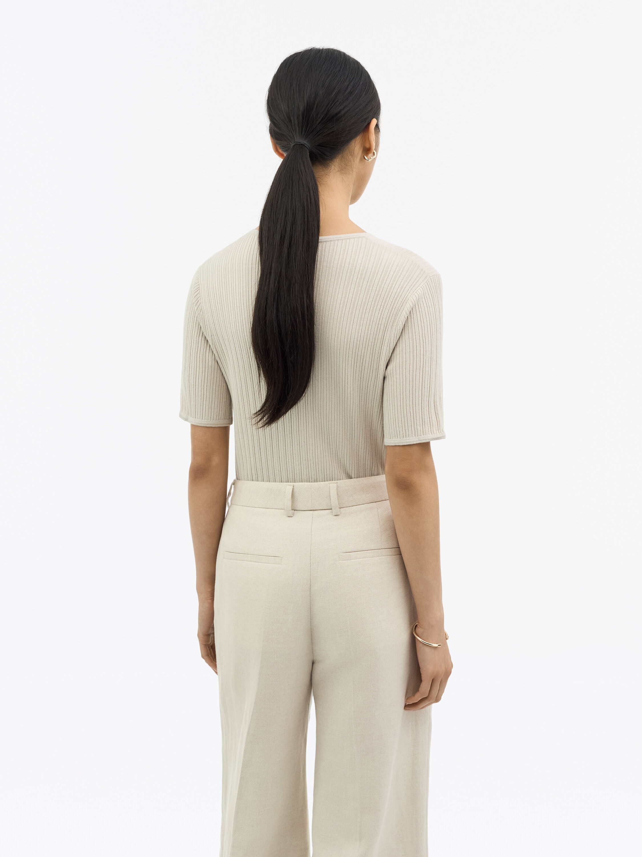 Mae Knitted Ribbed T-shirt