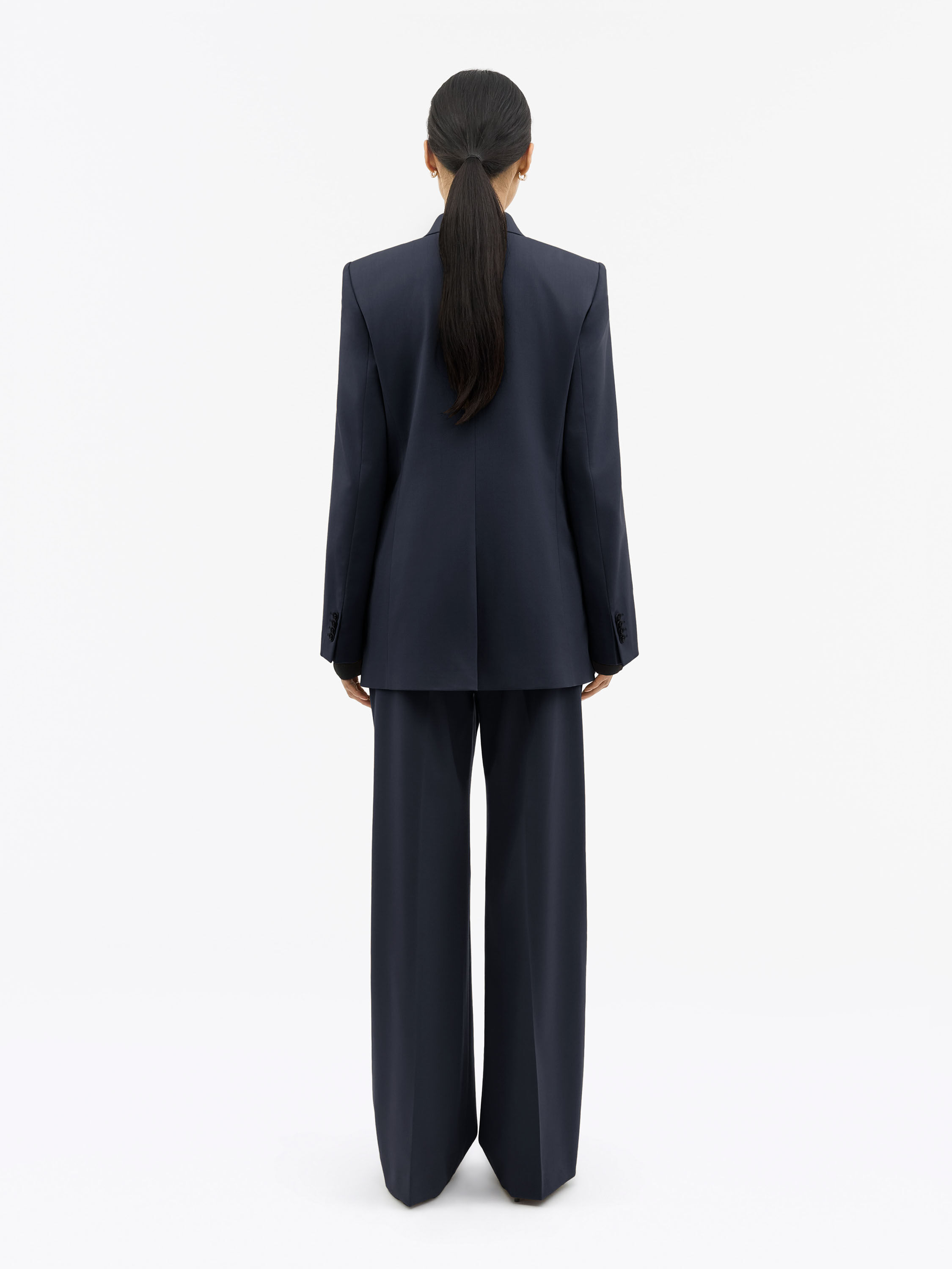 Eliwiraa Blue Wool Suit