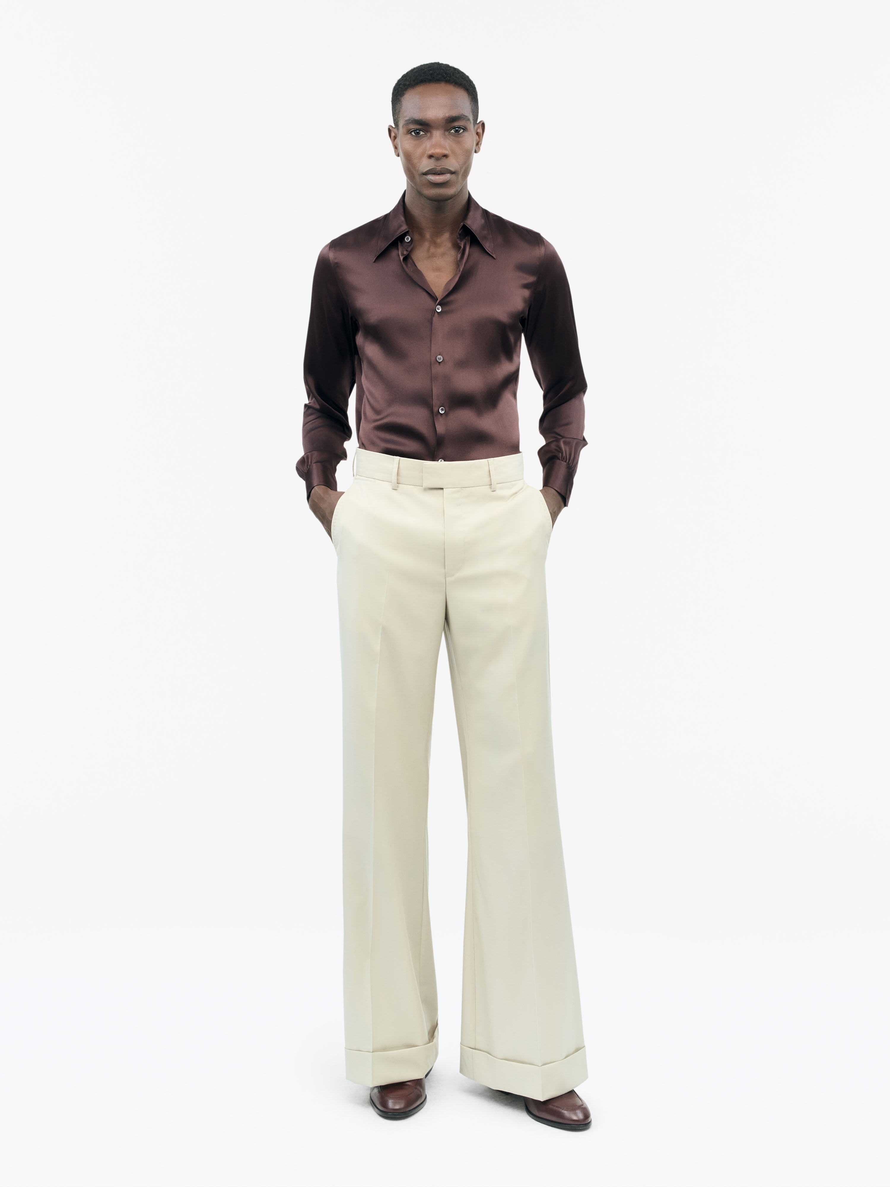 Alain Slim-fit Silk Shirt