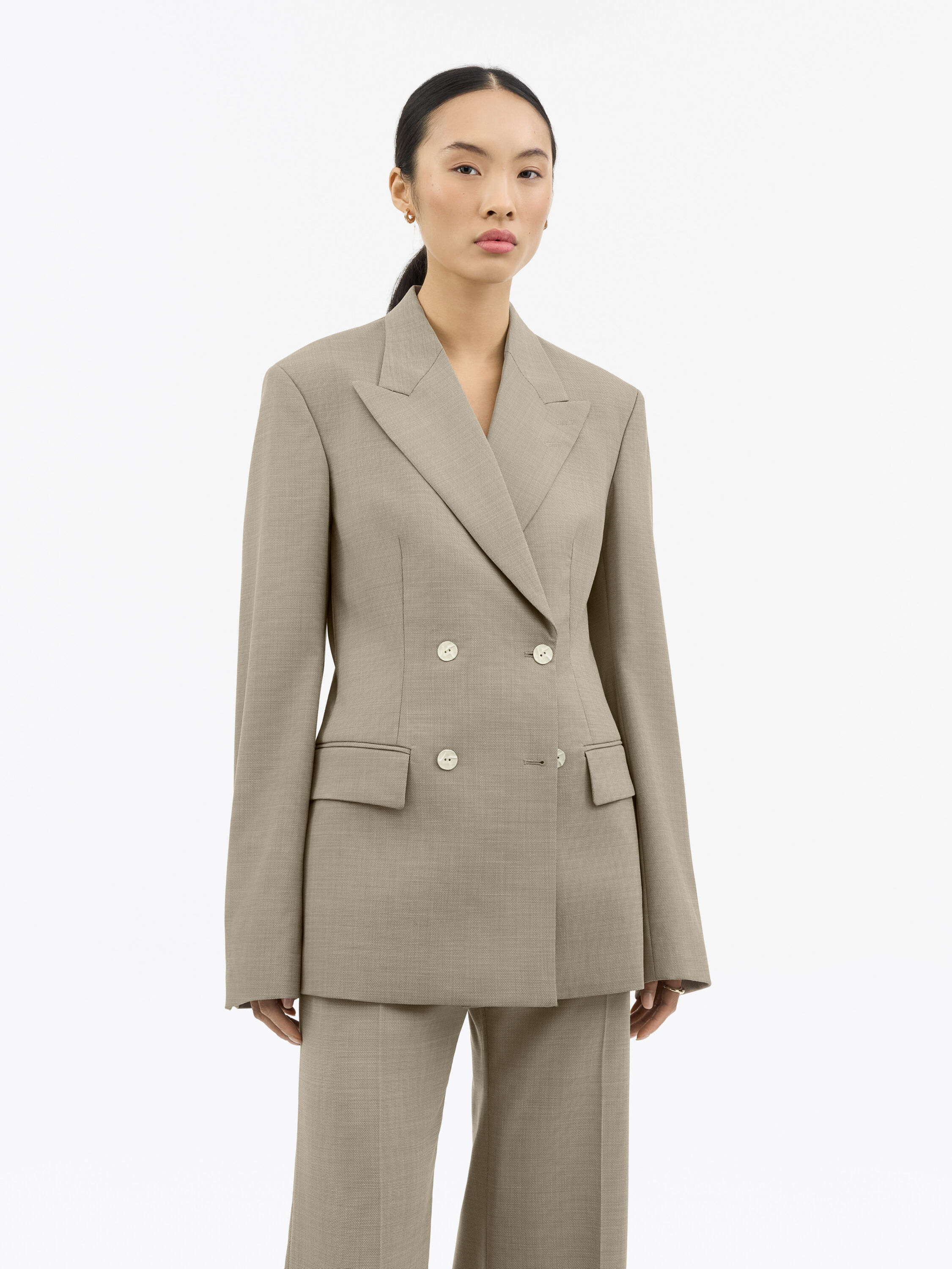Elmi Ivory Wool Suit