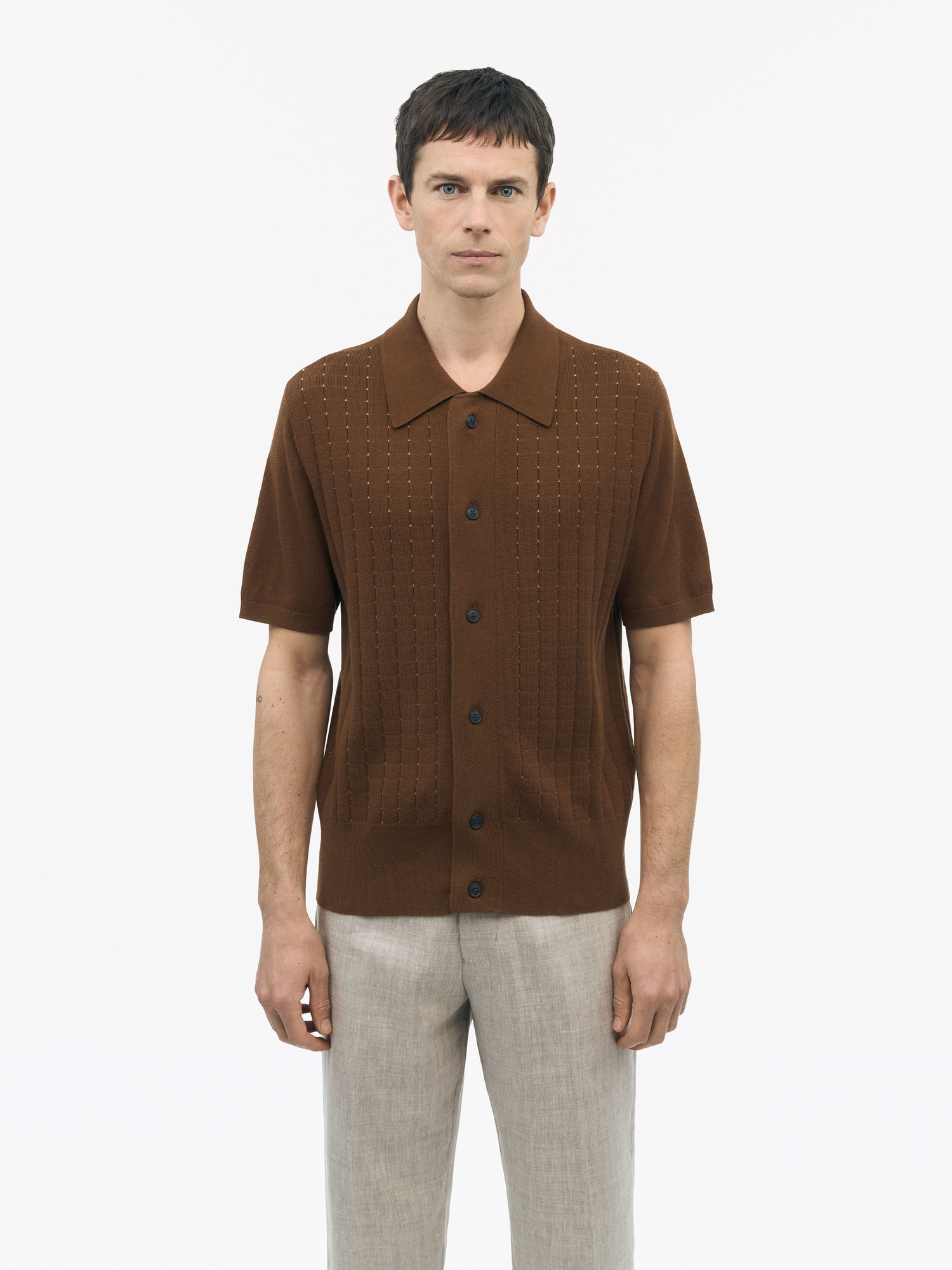 Araawen Fine-Knit Polo