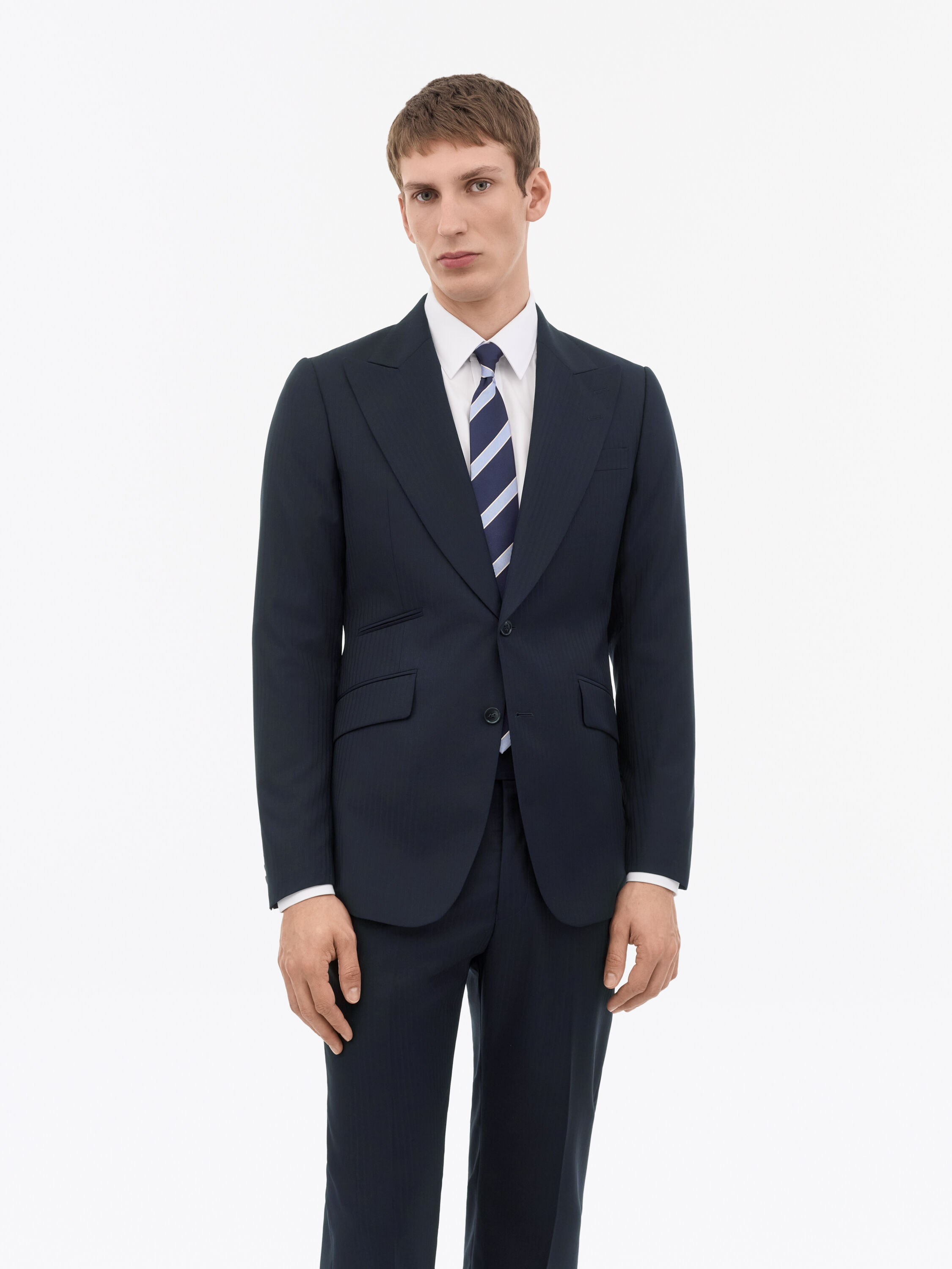 Joshwa Navy Blue Wool Suit