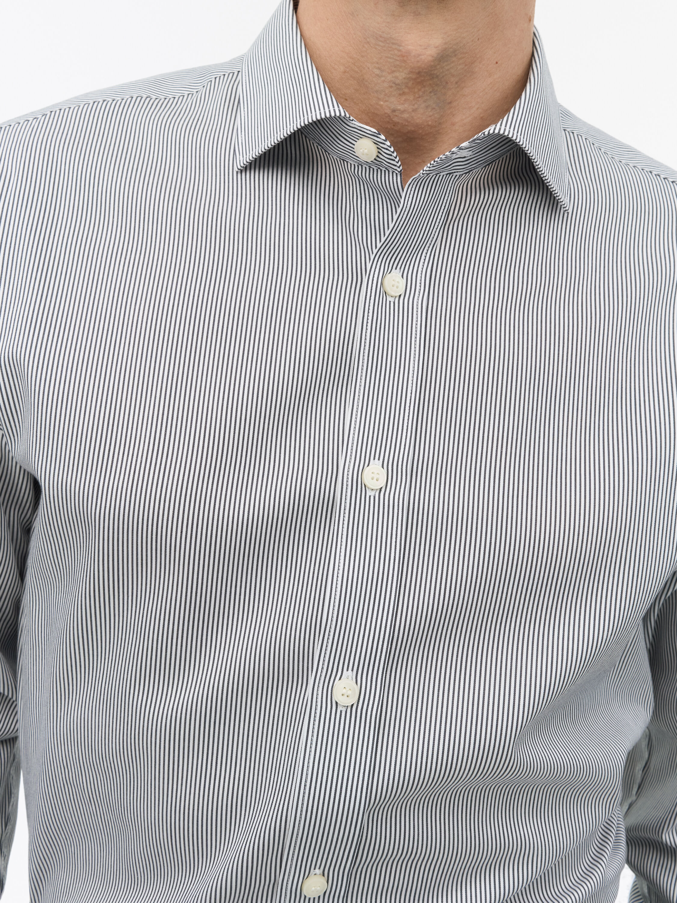 Adley C Cotton Stripe Shirt