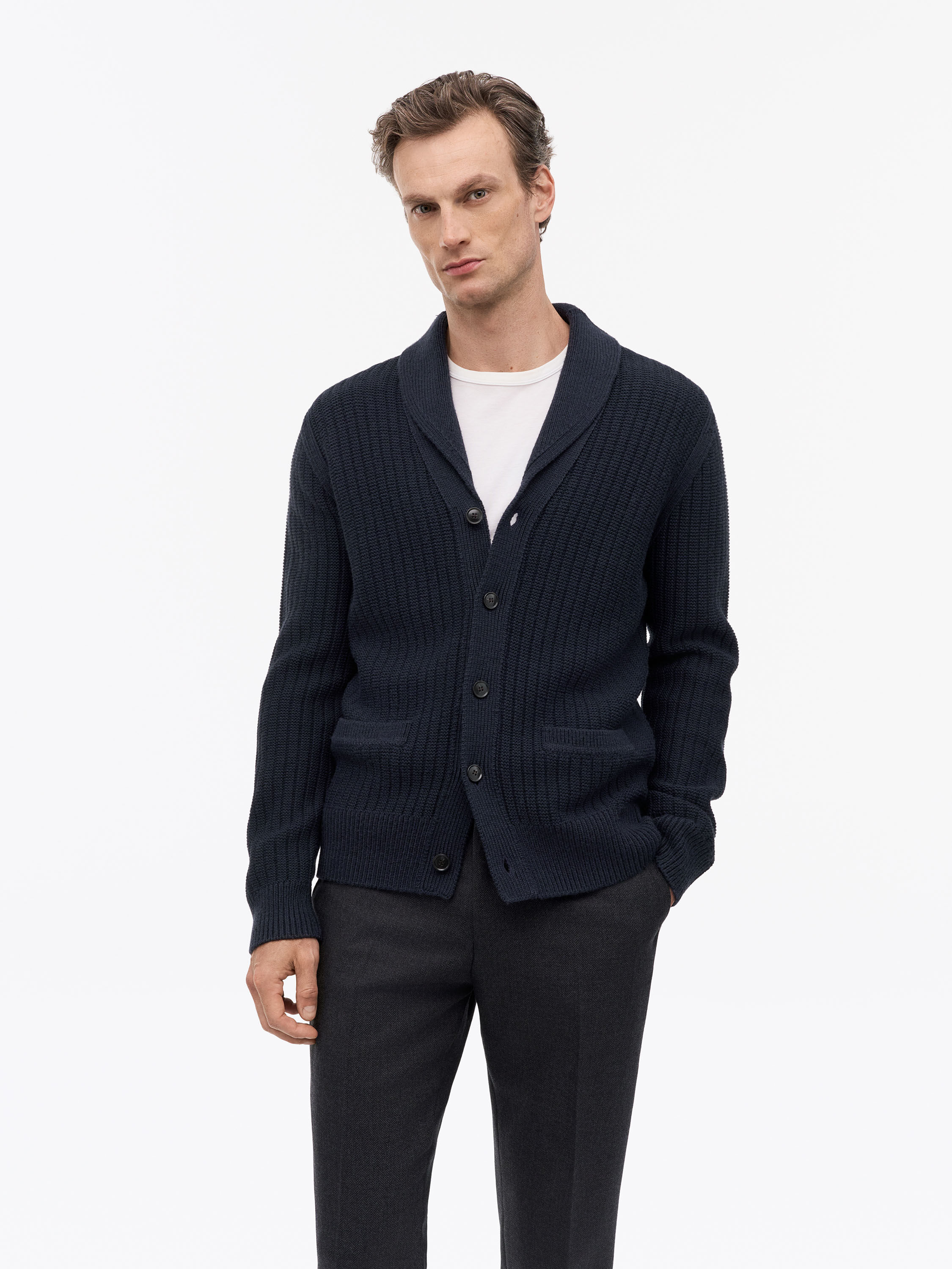 Lester Chunky-Cardigan mit Struktur