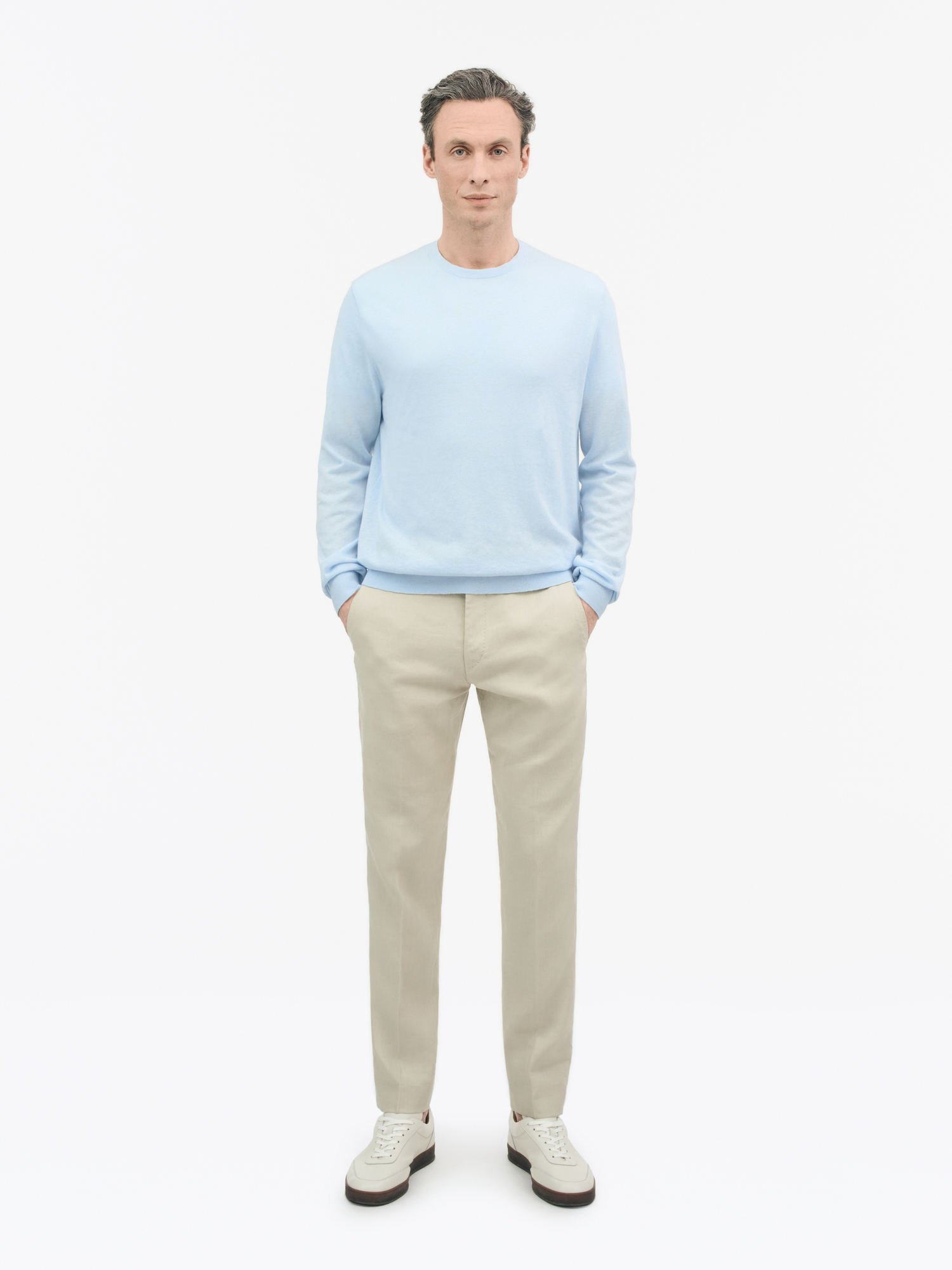 Connor L Linen Blend Sweater