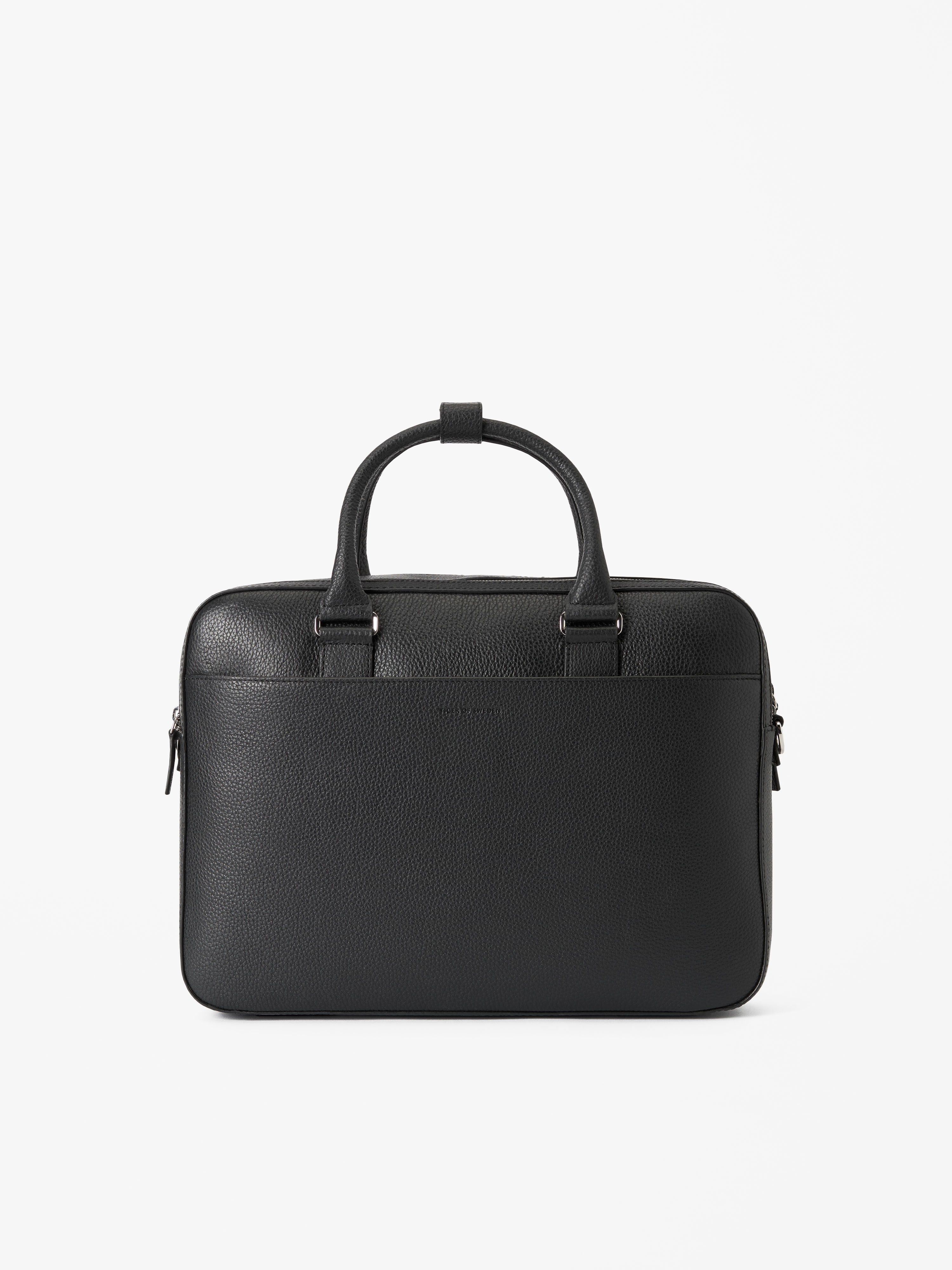 Double zip solid color Burin Briefcase | Tiger Of Sweden