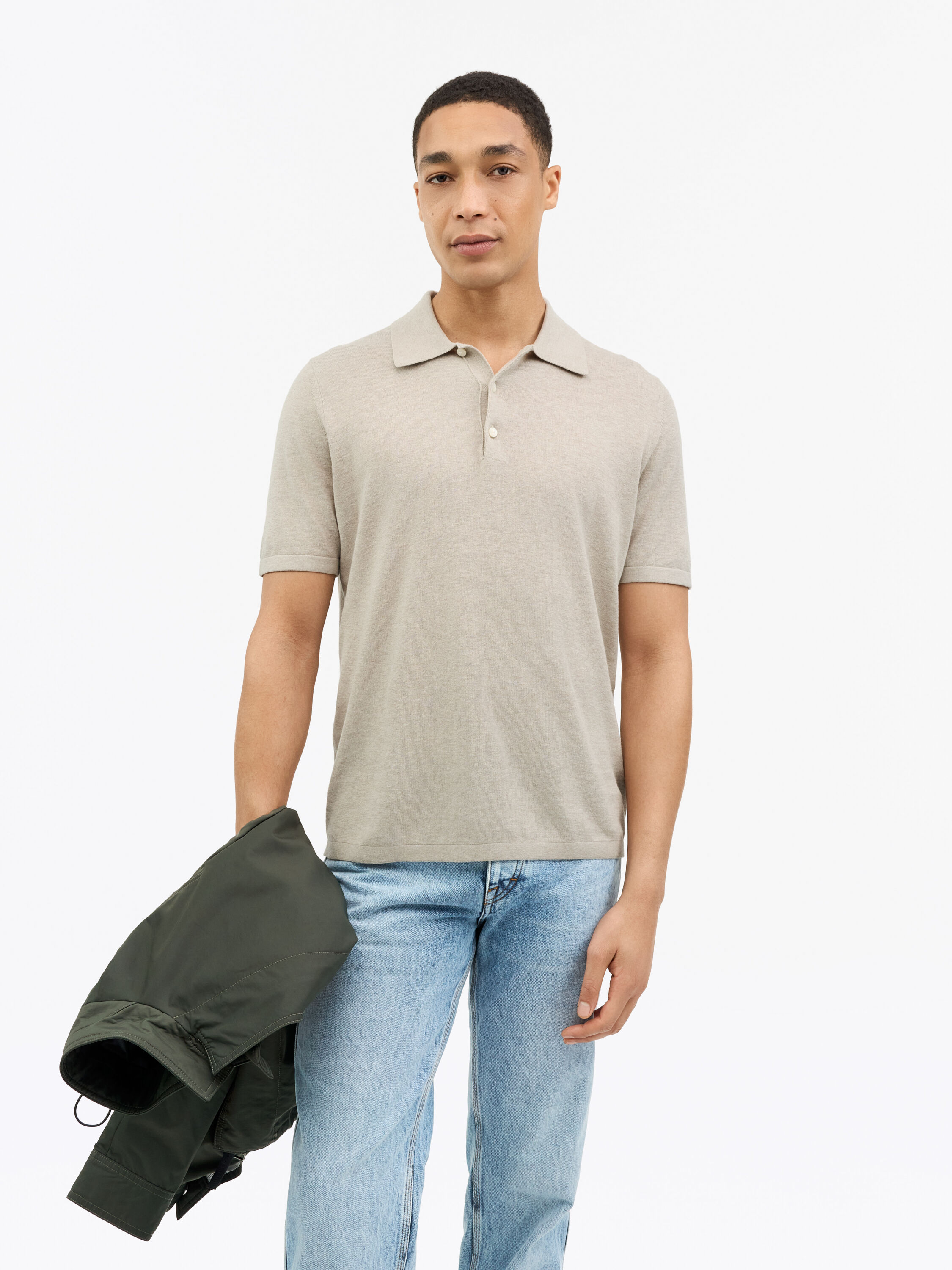 Erros Bomulds-H&oslash;r Poloshirt