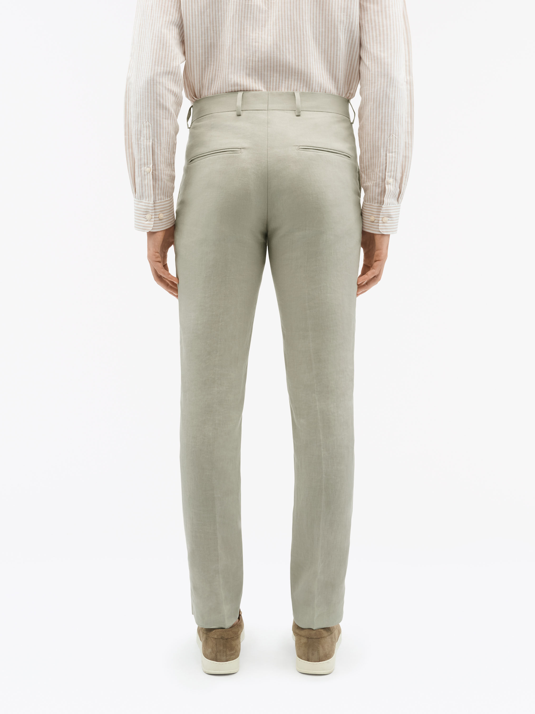 Justin Green Linen Suit