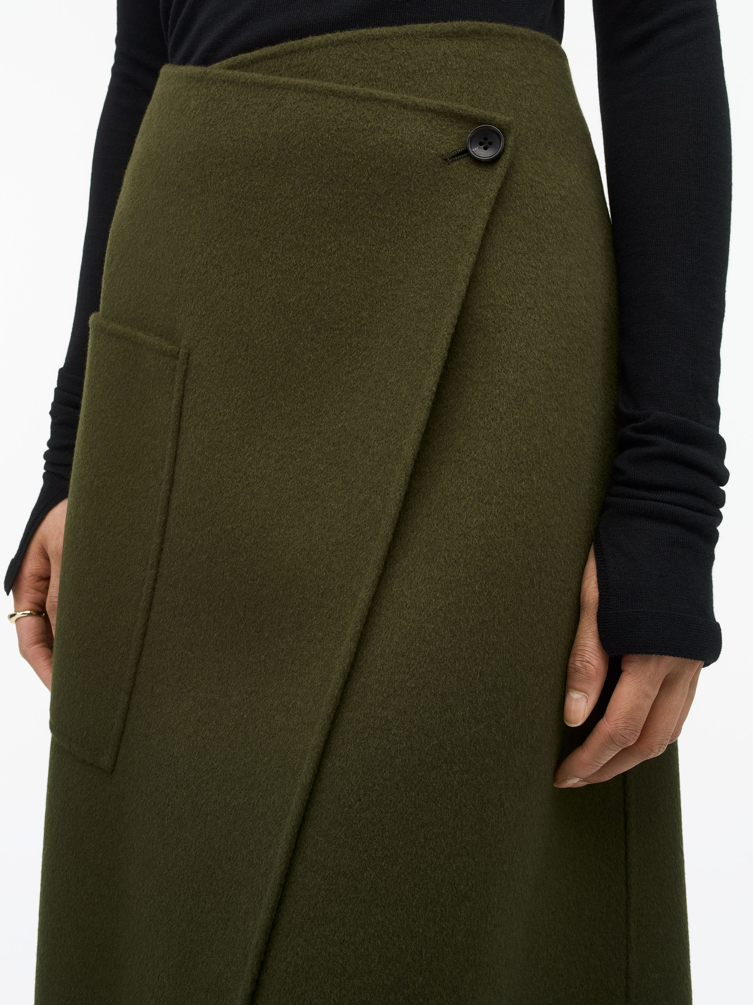 Liada Wrap Wool Skirt