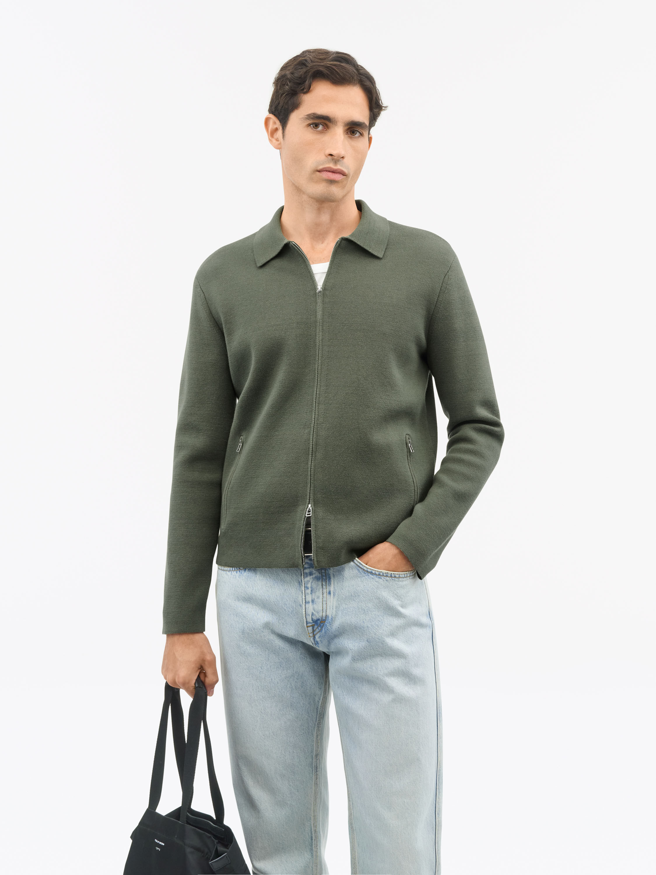 Celyn Kofta Med Dragkedja i Ull