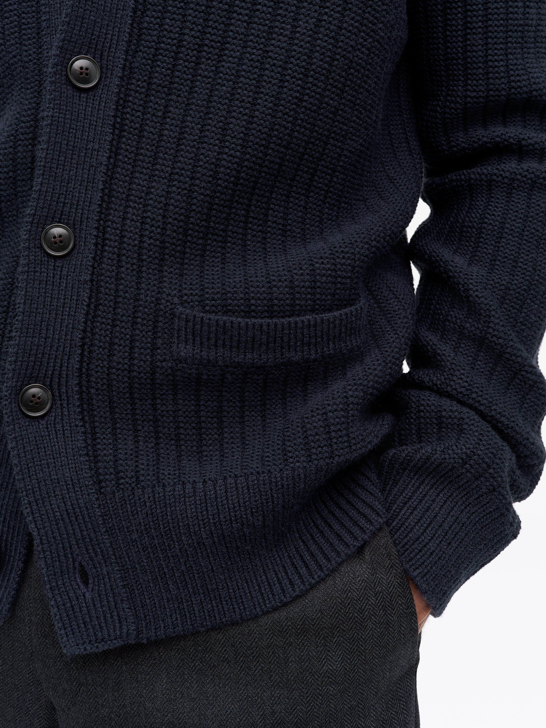 Lester Chunky-Cardigan mit Struktur