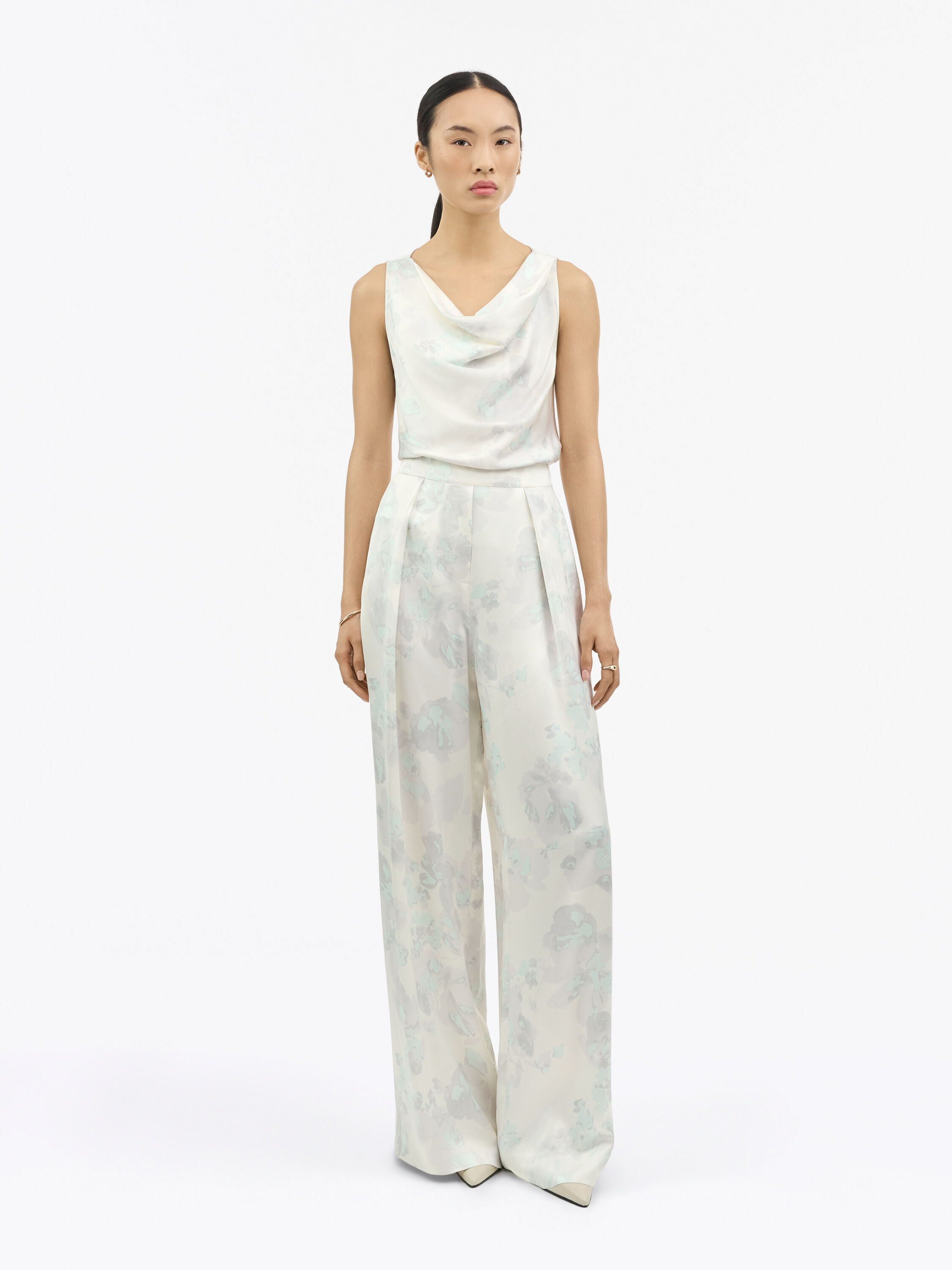 Cora Floral Satin Trousers