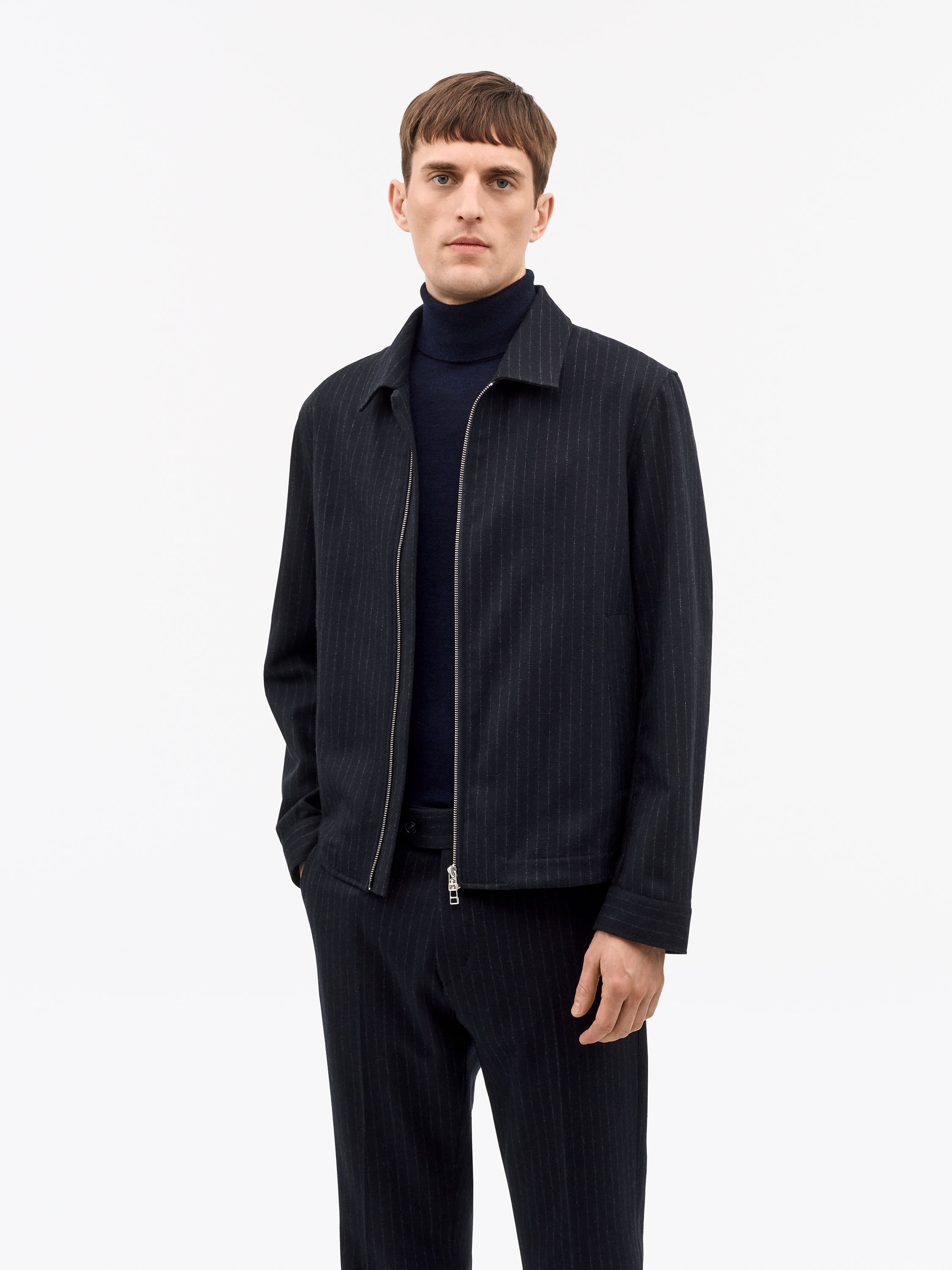 Barnaby C Pinstripe Shirt Jacket