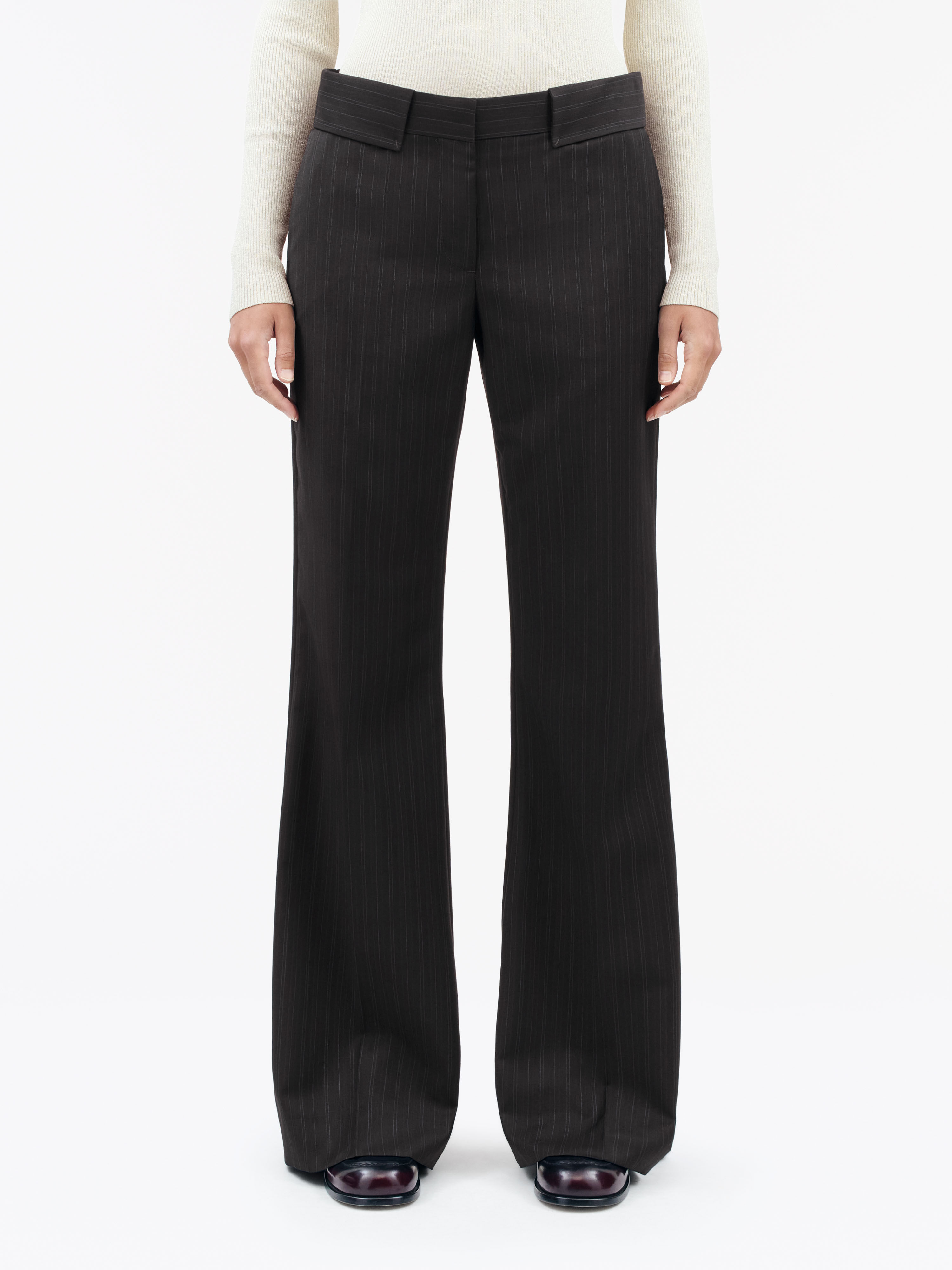 Juli Pinstripe Bootcut Trousers
