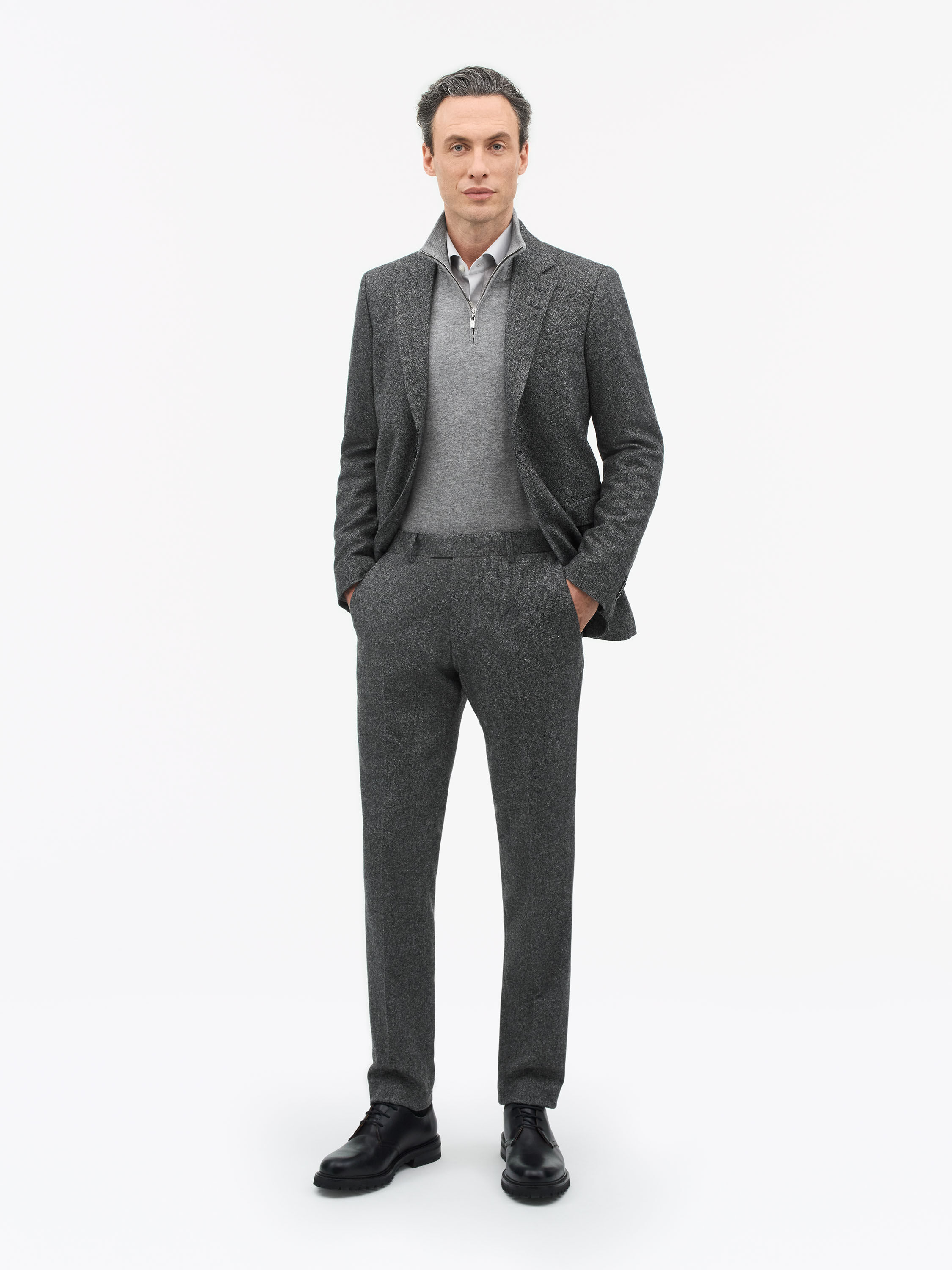 Pantalon en Laine Bross&eacute;e Tenuta