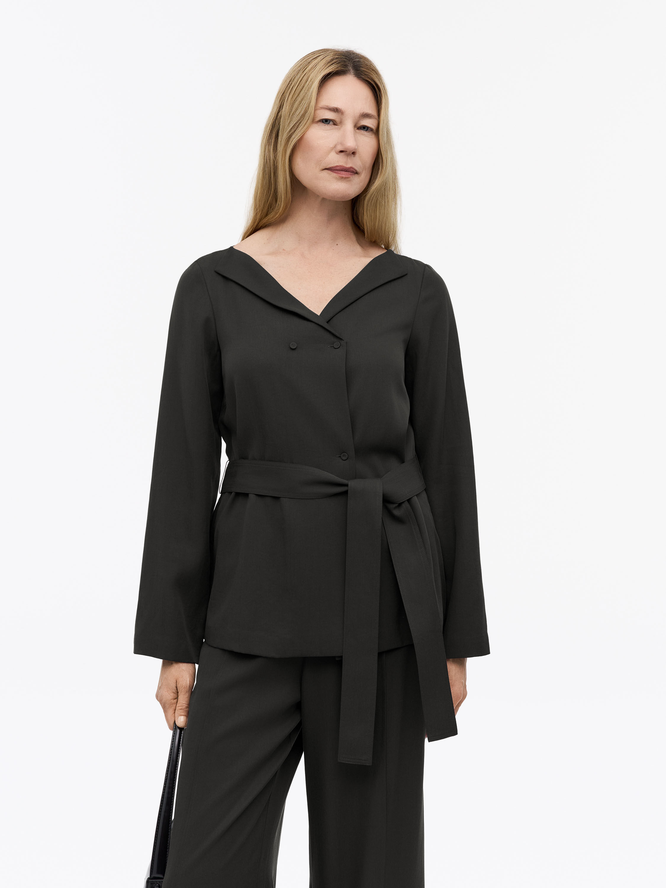 Devin Twill Blazer Blouse
