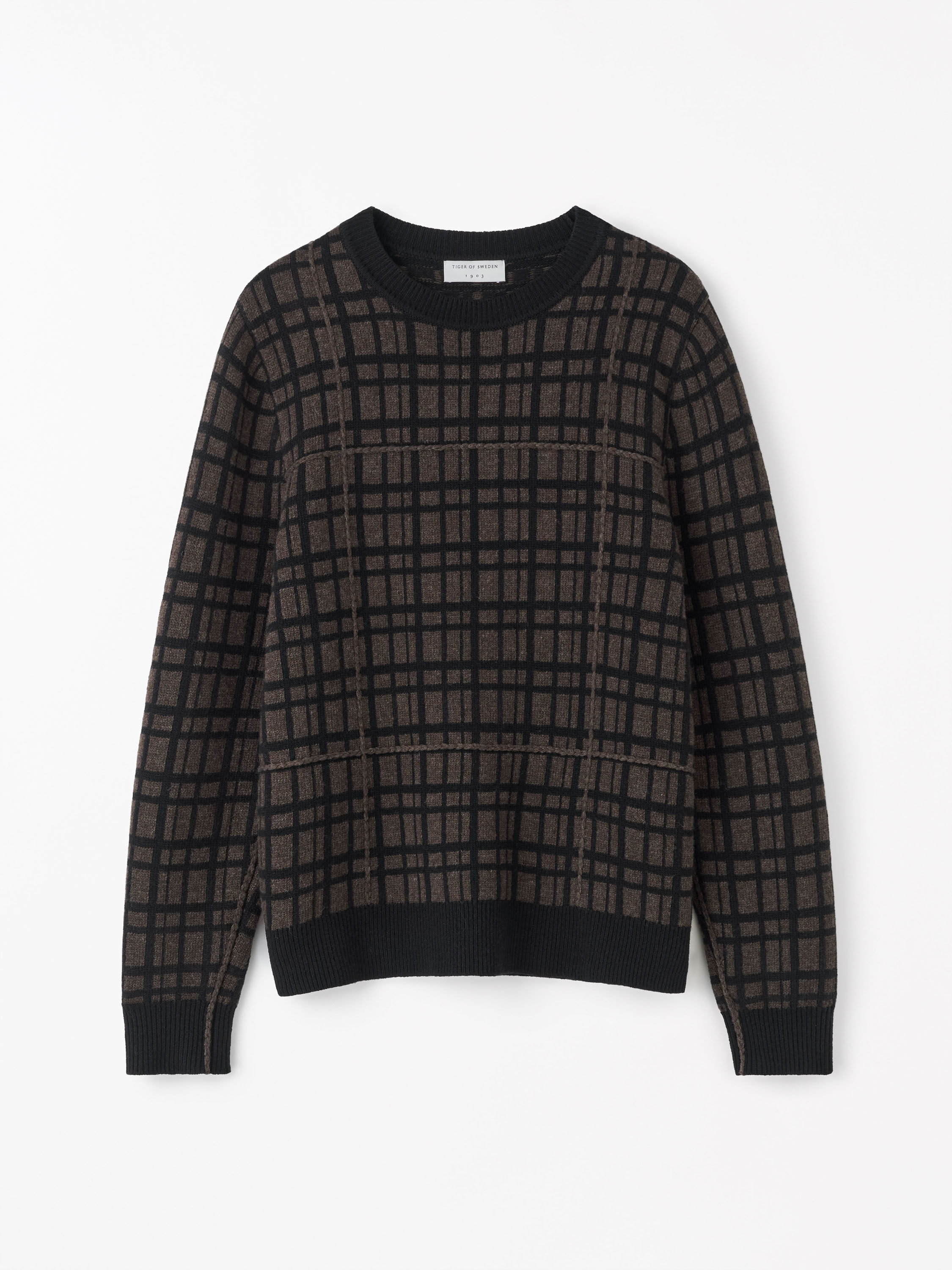 Nyle Check Pattern Sweater