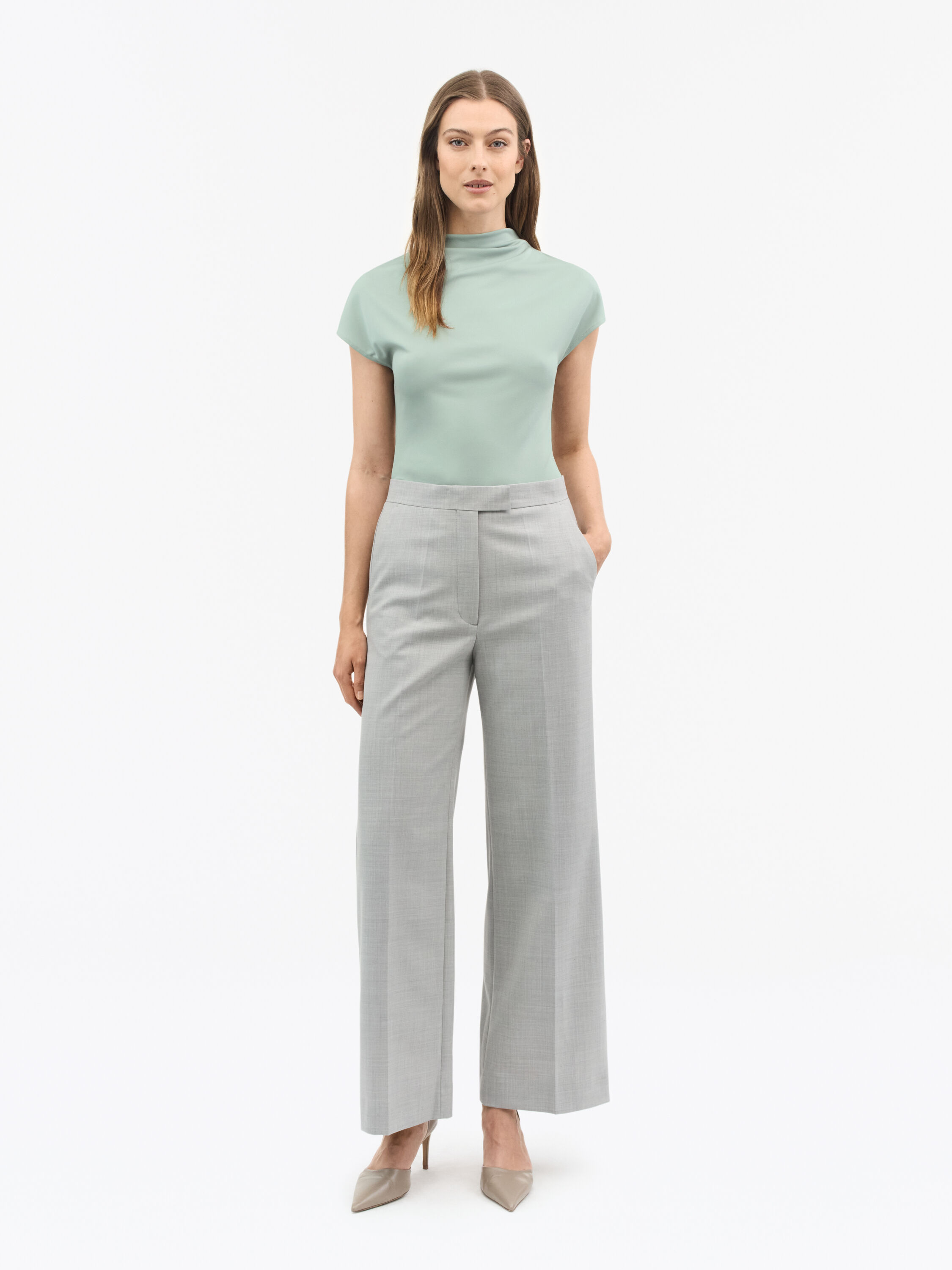 売れ筋商品|||タイガー オブ スウェーデン Tシャツ レディース トップス ALITTA - Basic T-shirt - pale green Alitta Cap-Sleeve Top | Tiger Of Sweden