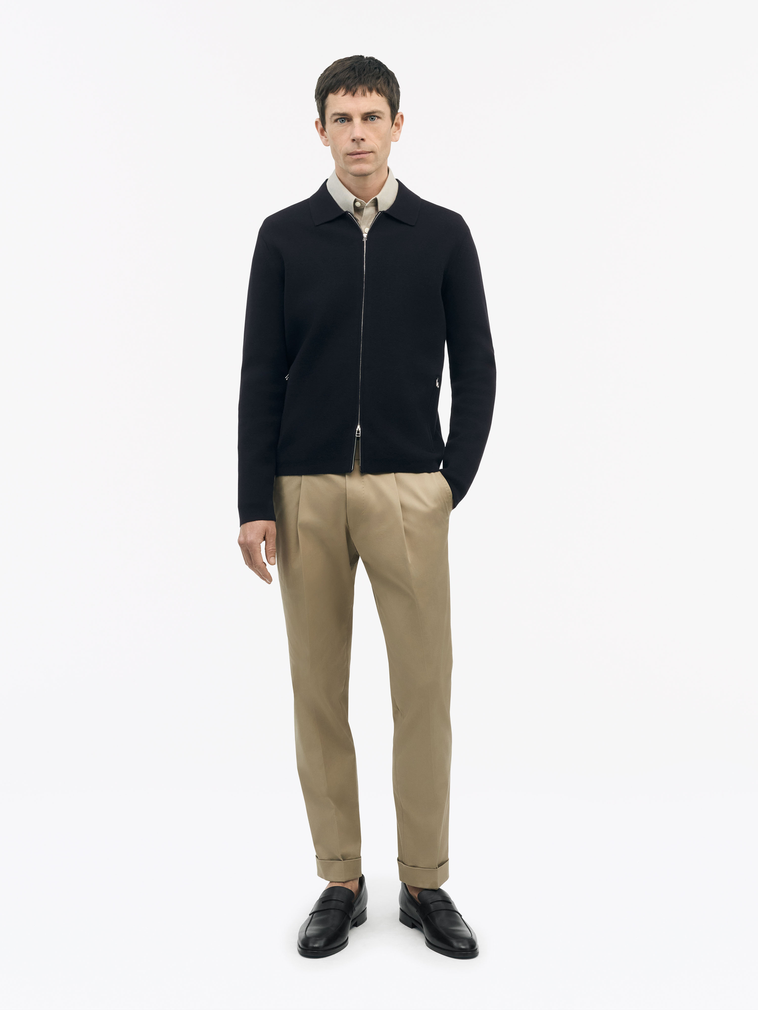 Celyn Wool Blend Zip-up Cardigan