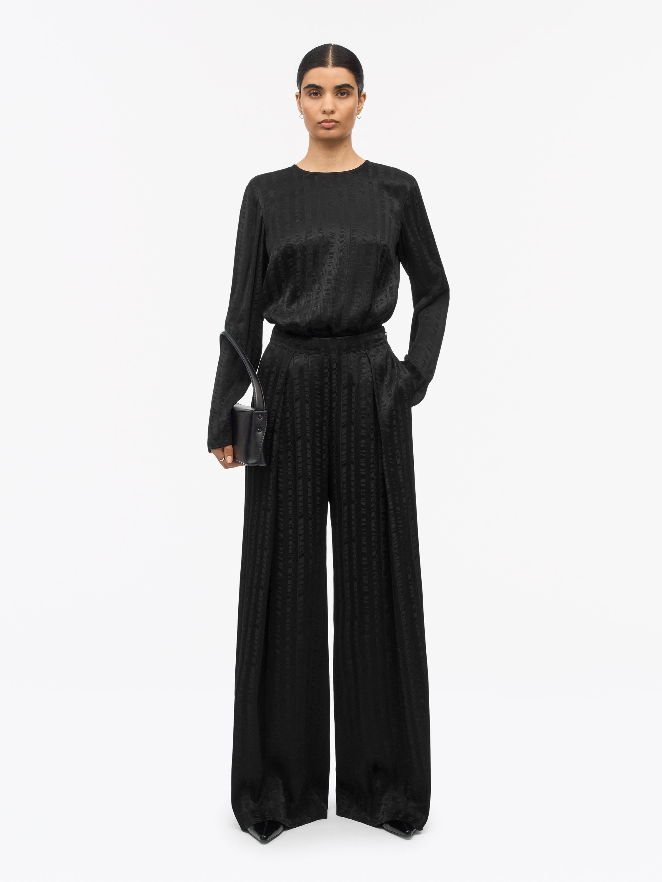 Cora Tigerstribet Jacquard Bukser