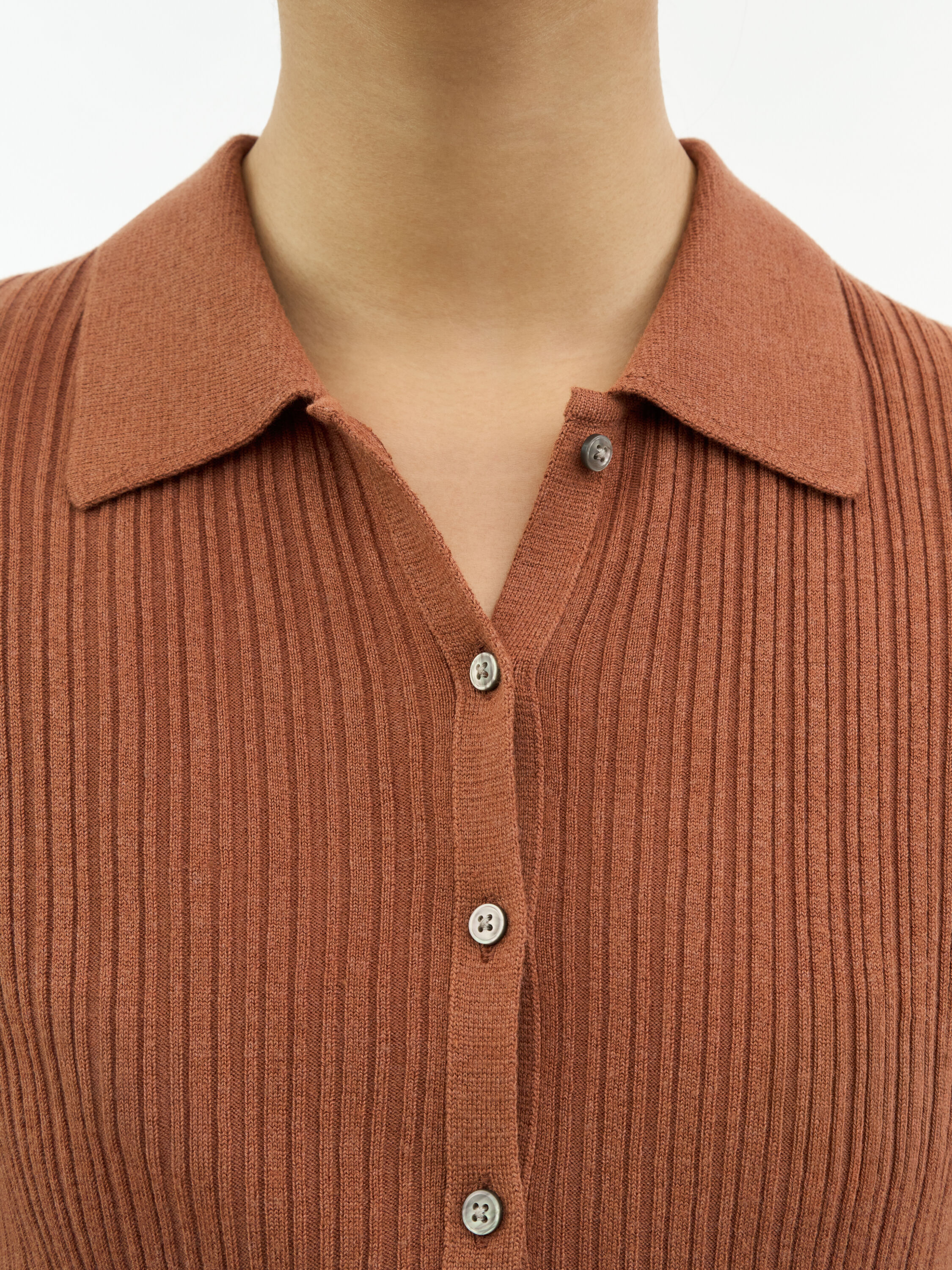 Isla Knitted Ribbed Polo