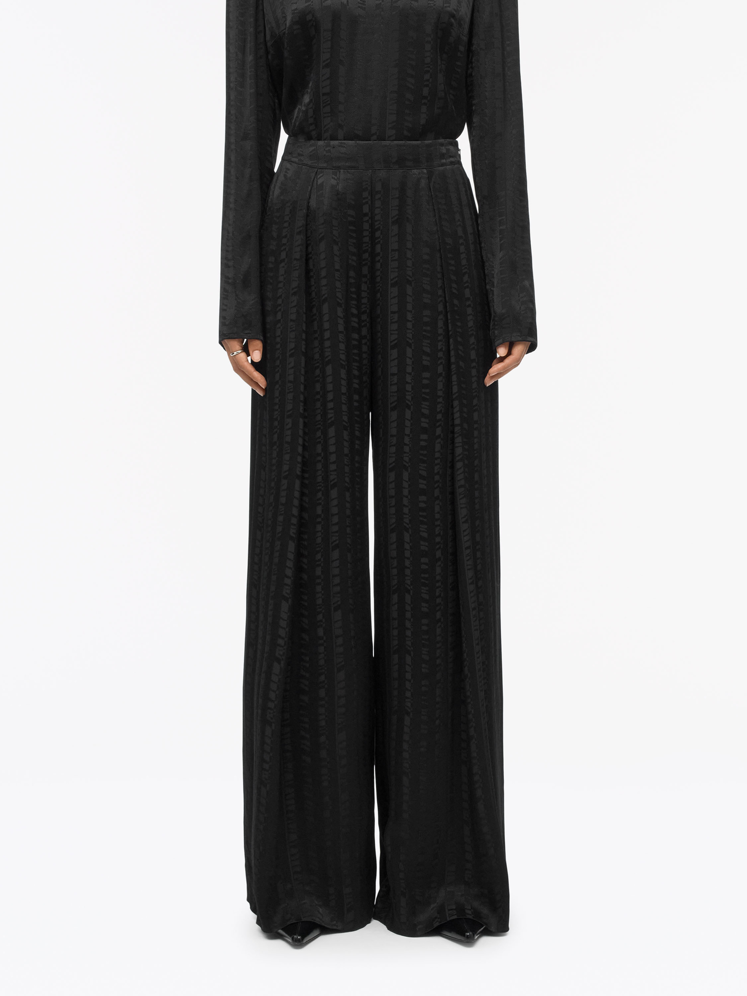 Cora Tiger Stripe Jacquard Trousers