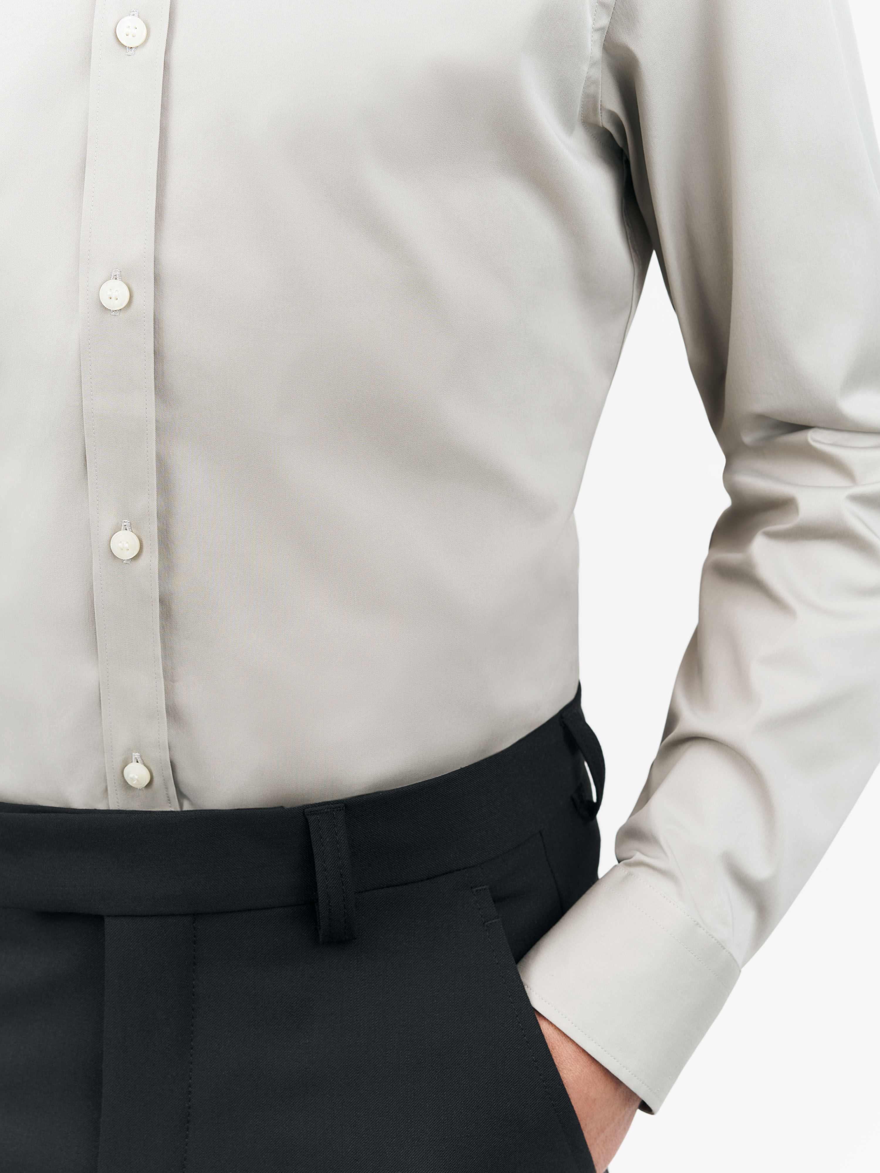 Adley pointed stand-up collar Shirt