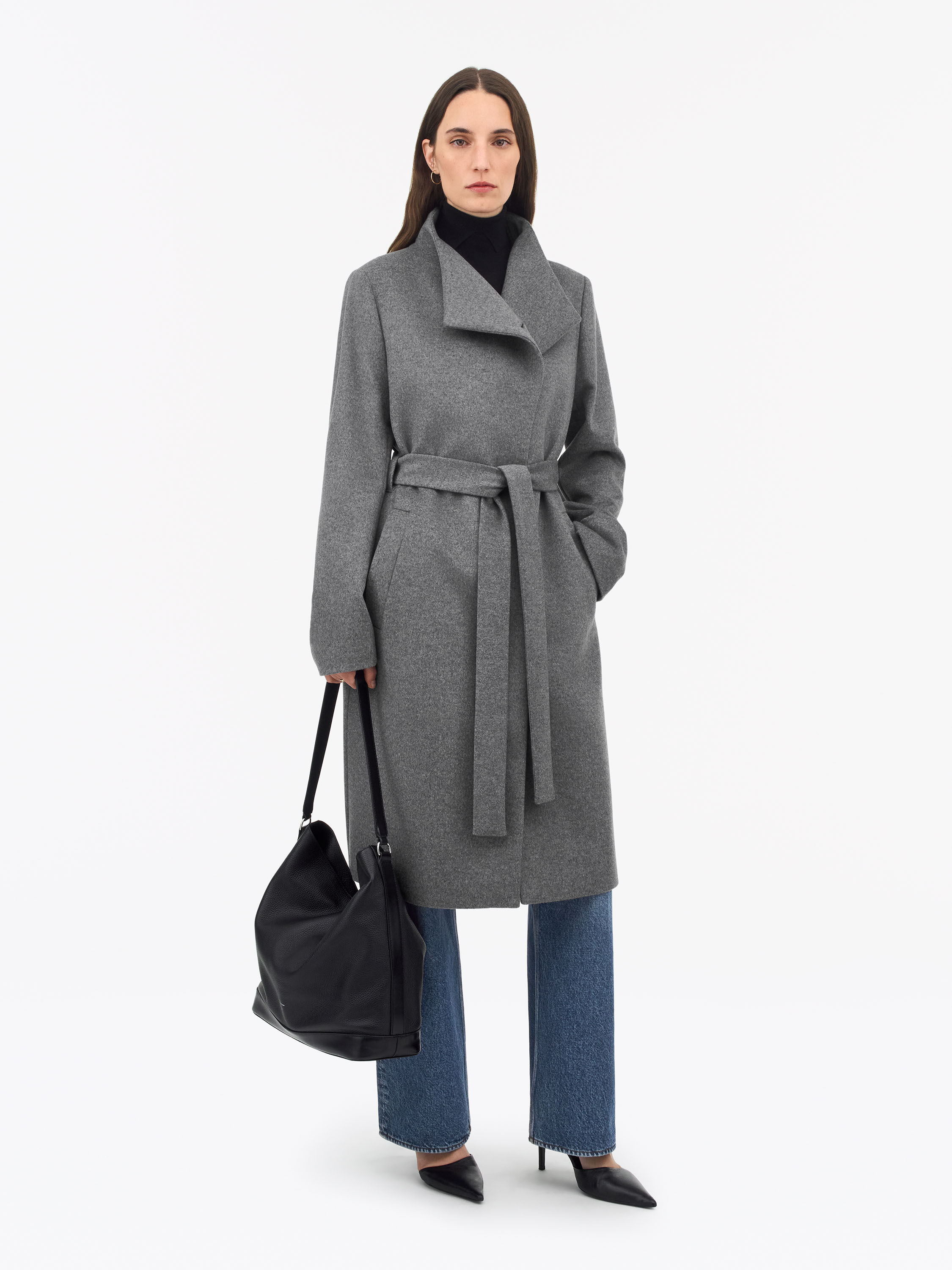 Cedrin Manteau en M&eacute;lange Cachemire