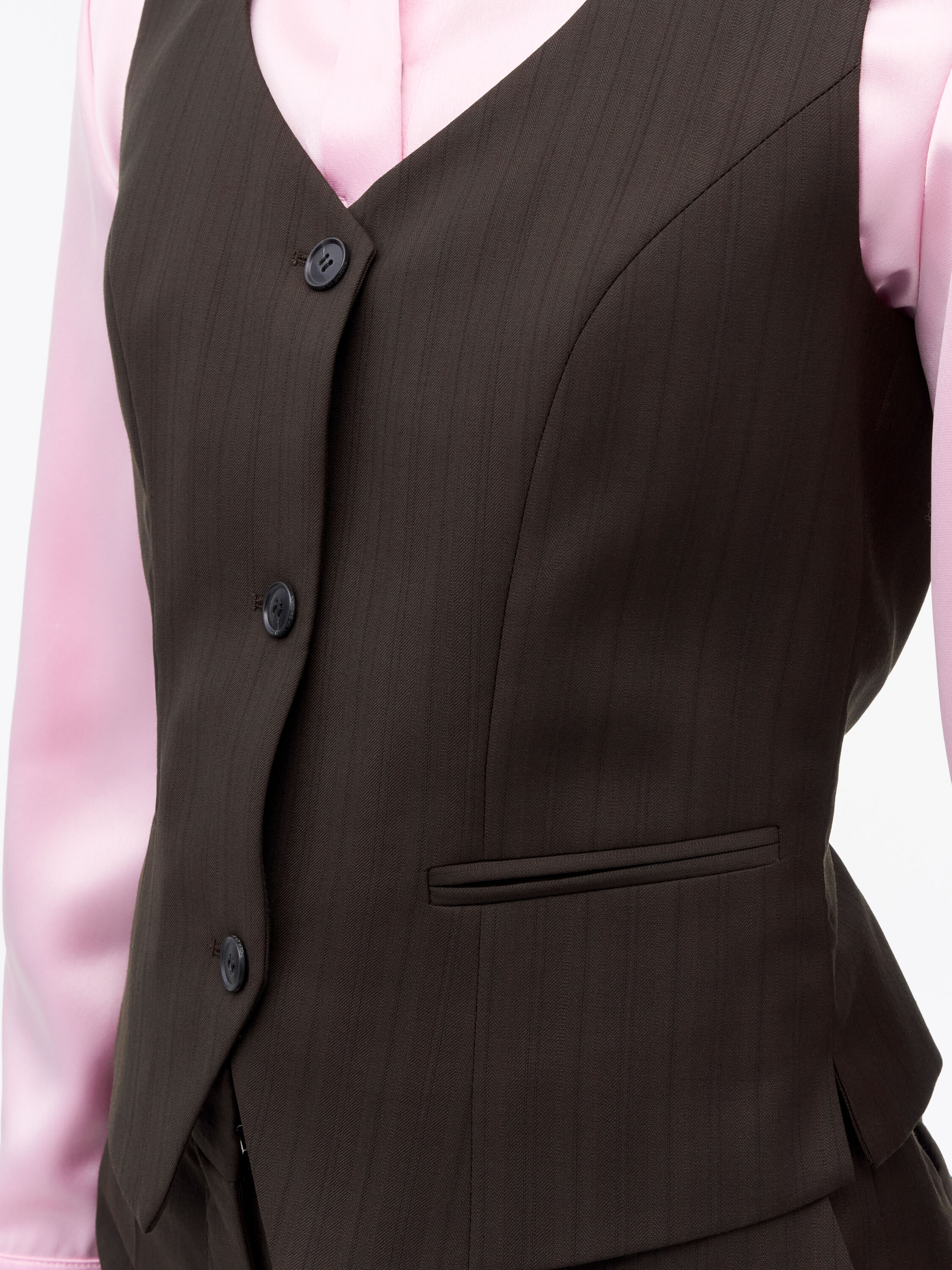 Hedda Wool Stripe Waistcoat