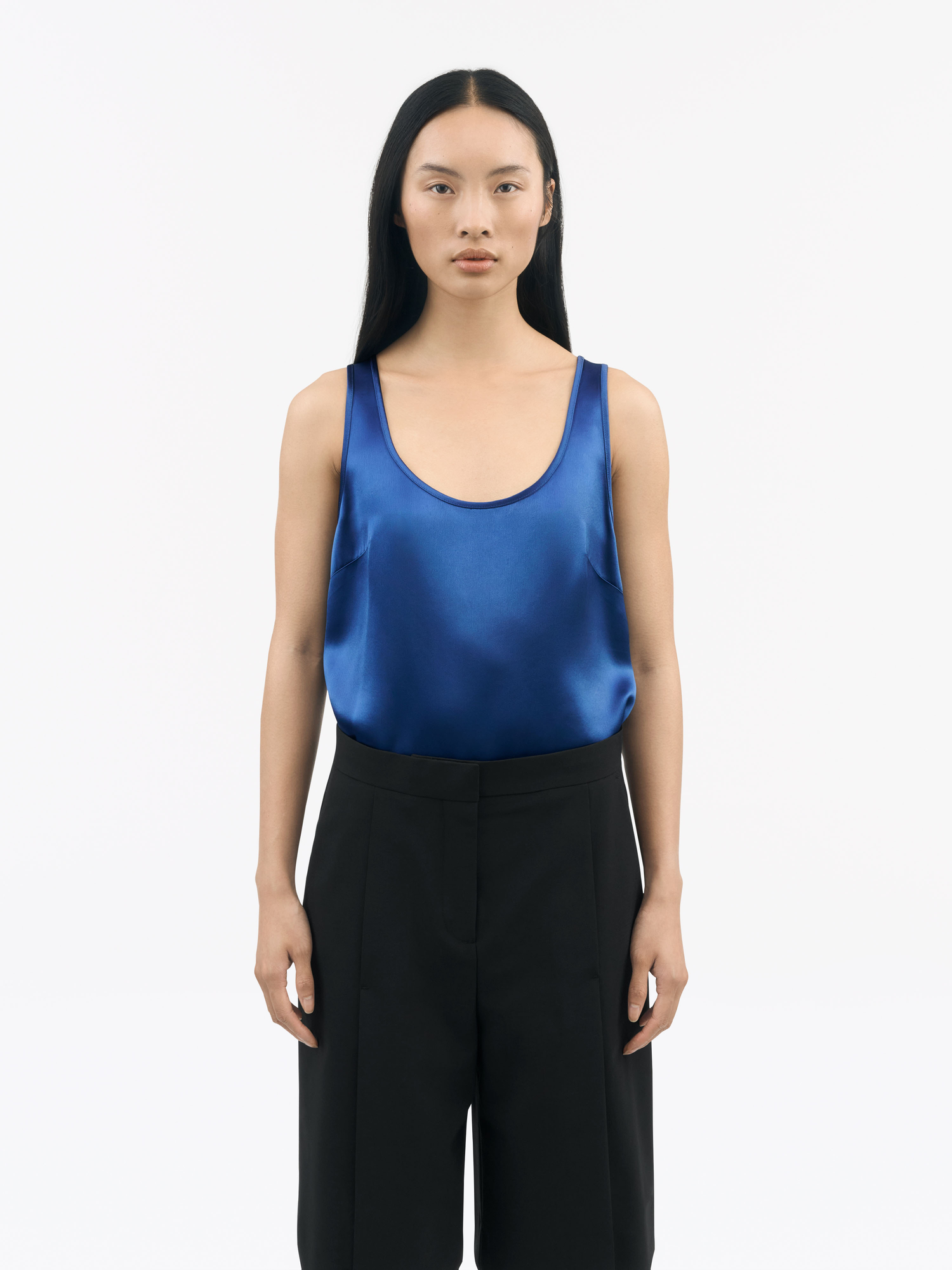 Aleos Drapey Satin Tank Top