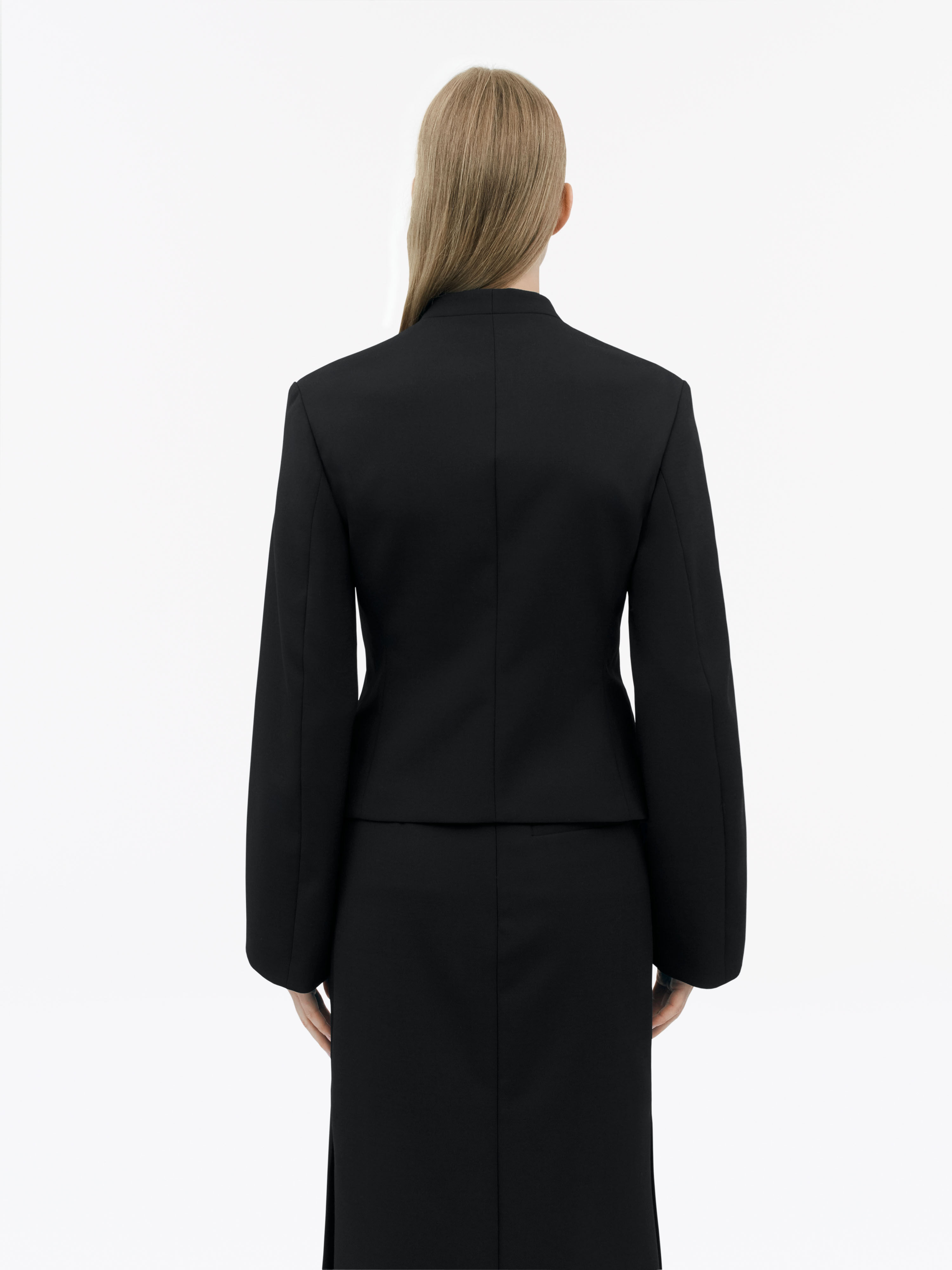 Wide overlap black Audris Jacket | Tiger Of Sweden