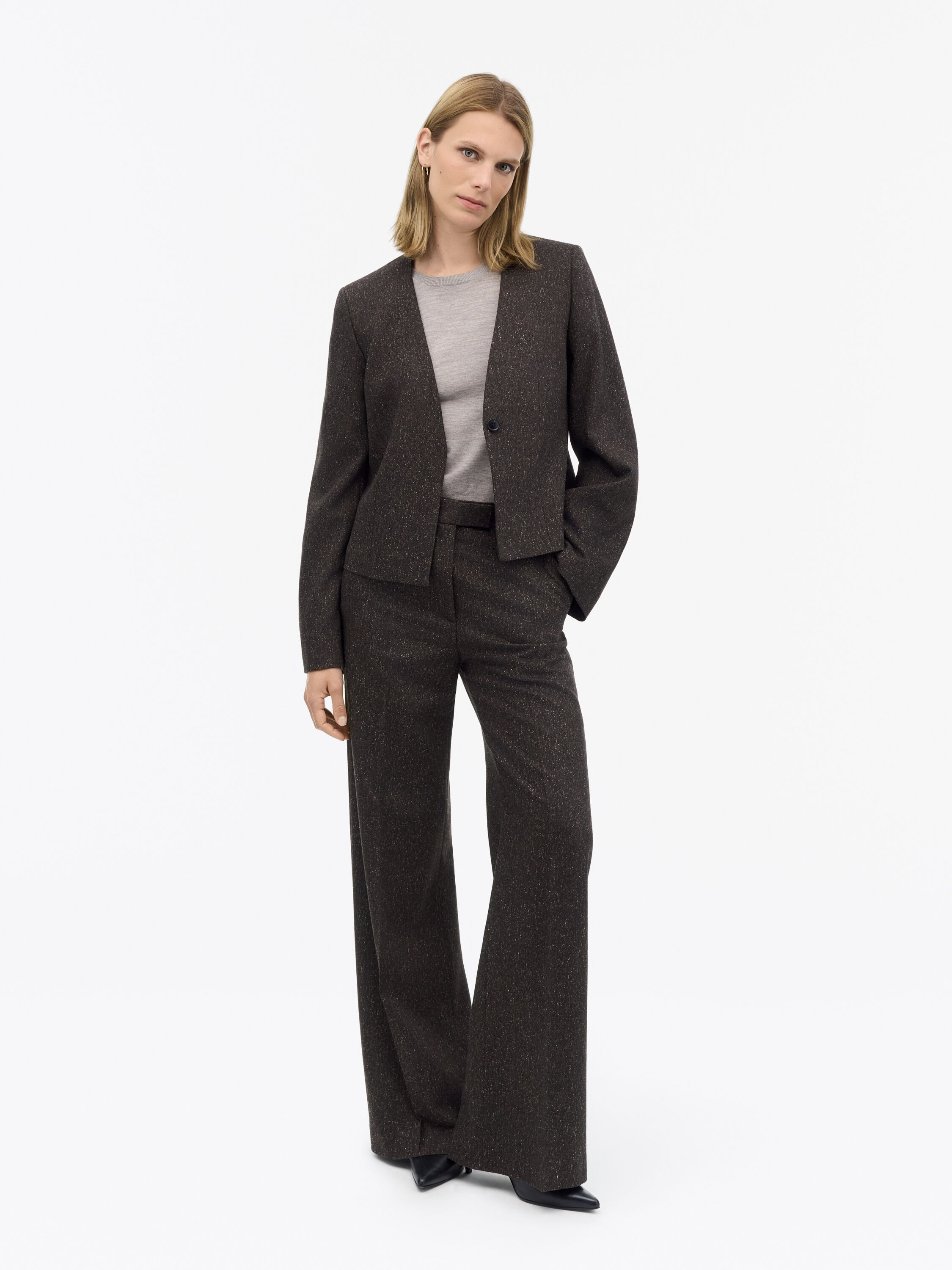 Irit Flecked Wool Trousers