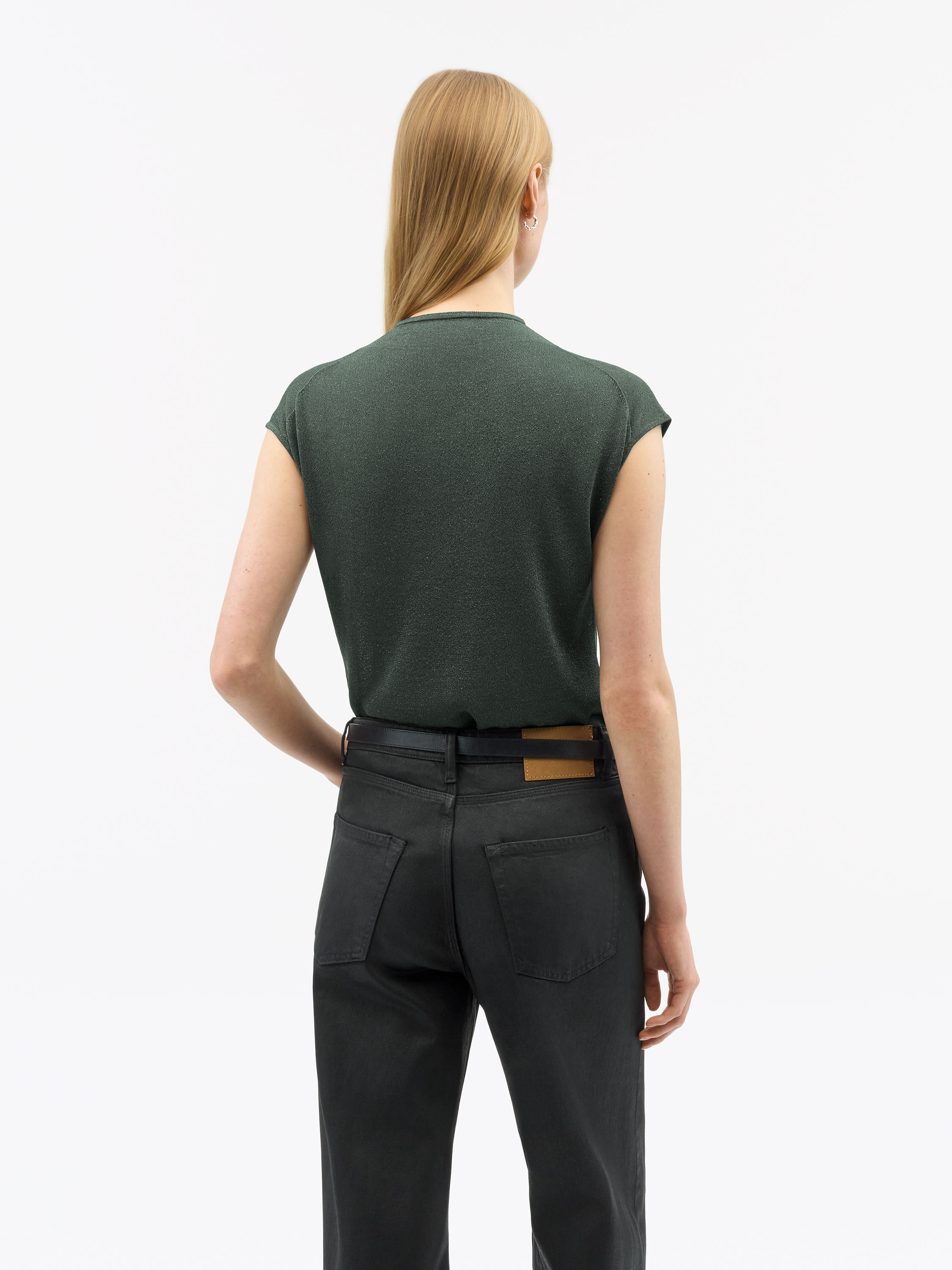 Cela Knitted Lurex Top