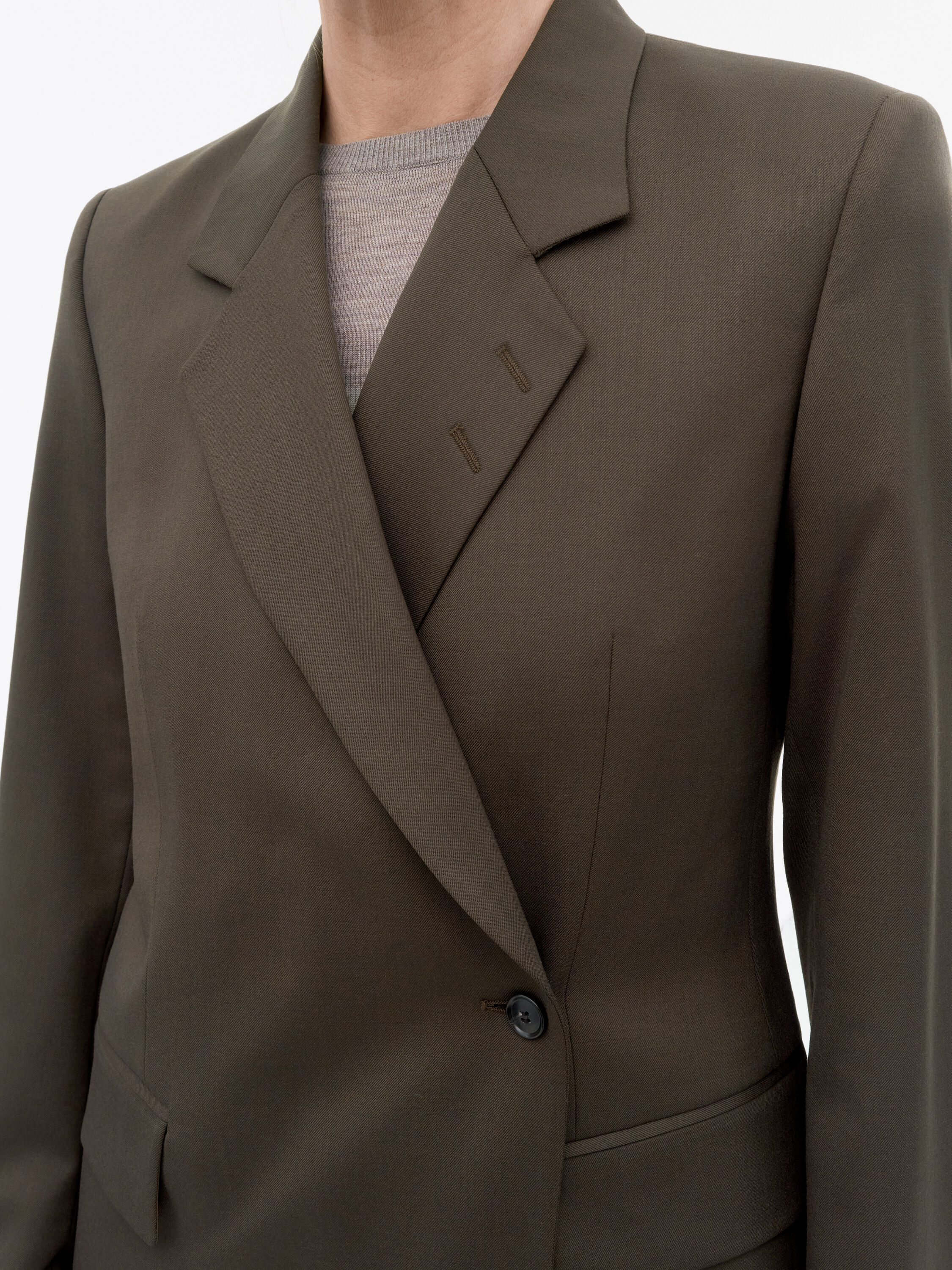 Eliwiraa Brown Wool Suit