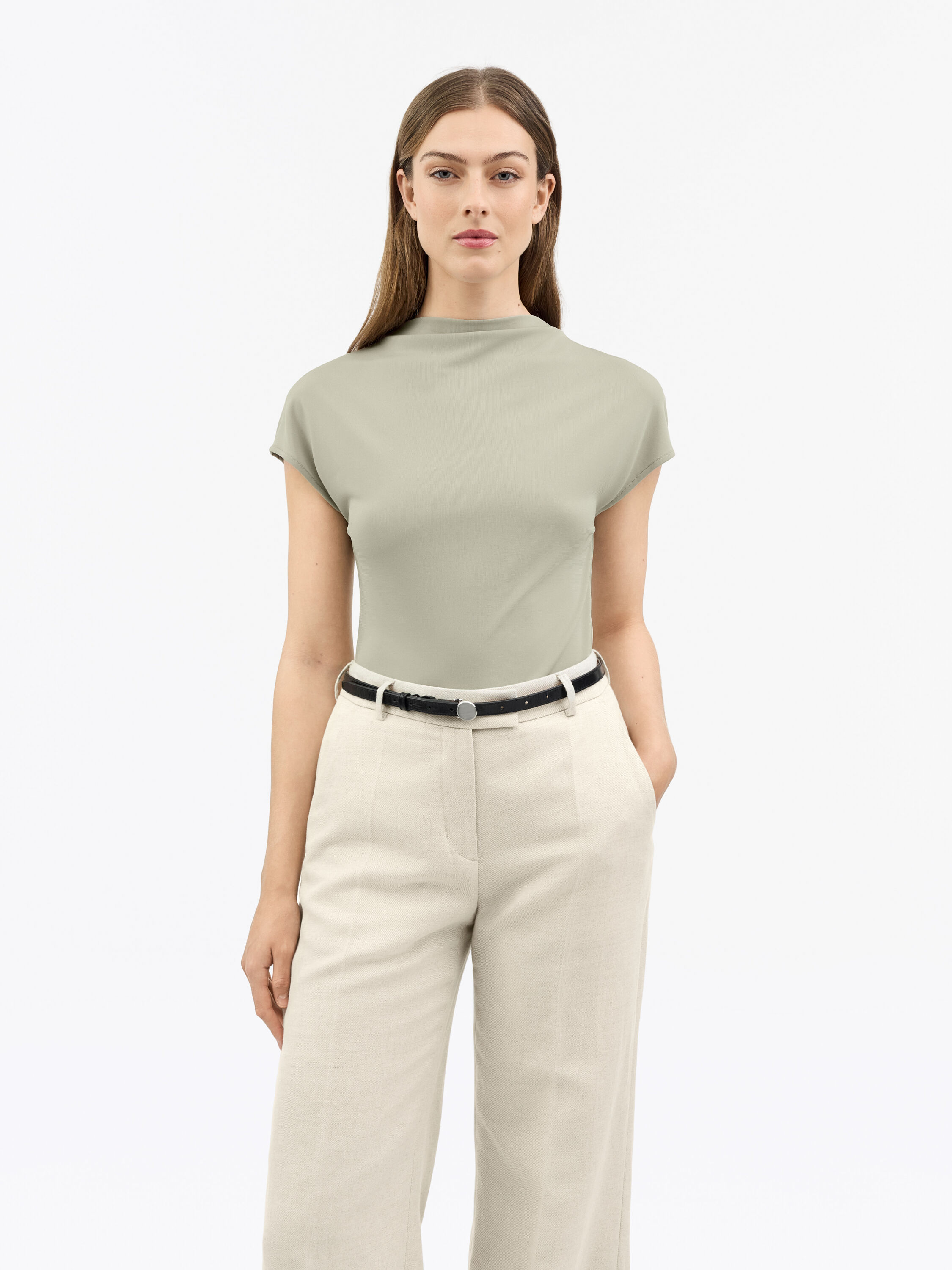 Alitta Slim Cap-Sleeve Top