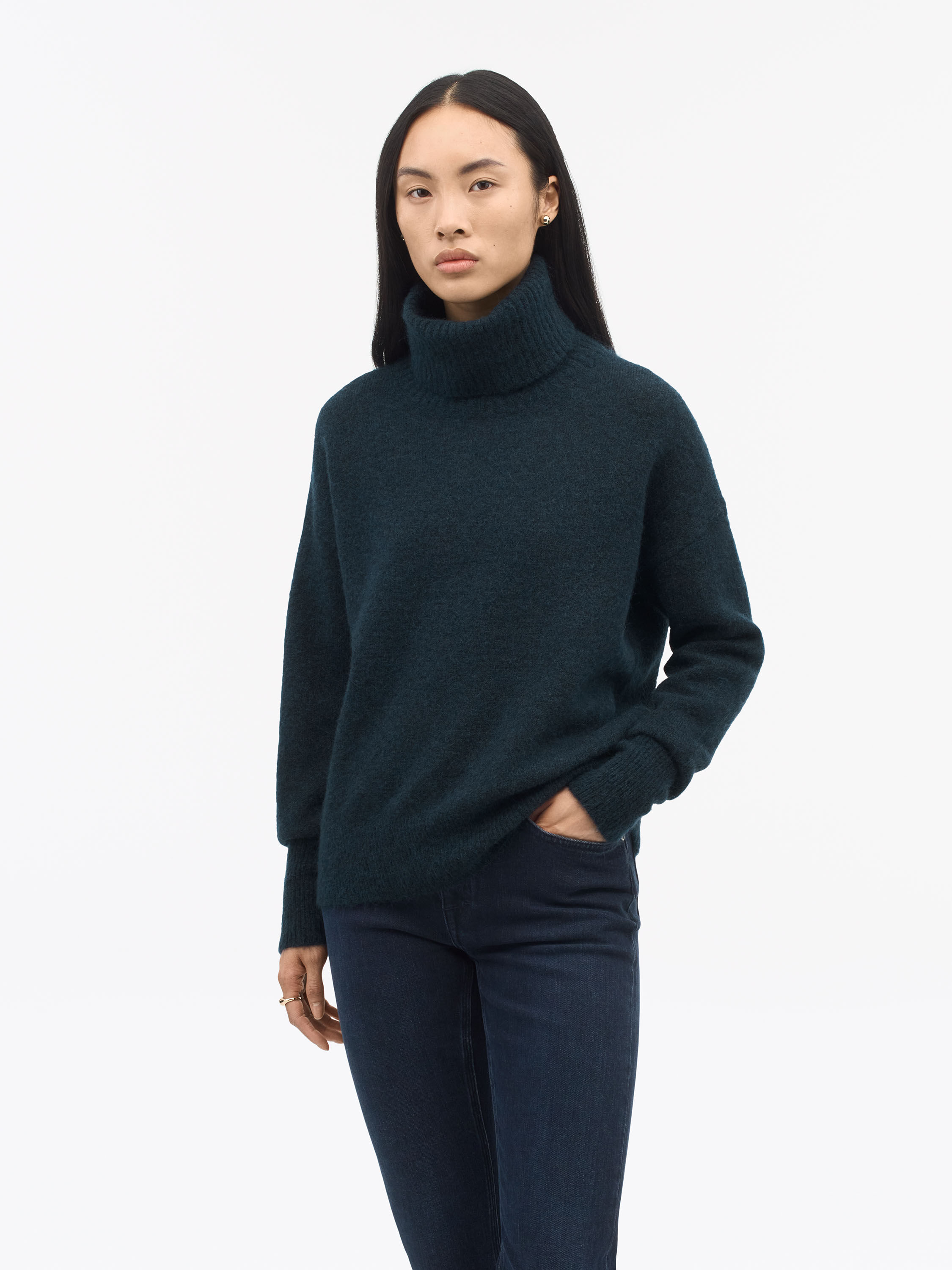Paxi Mohair-Merino Turtleneck