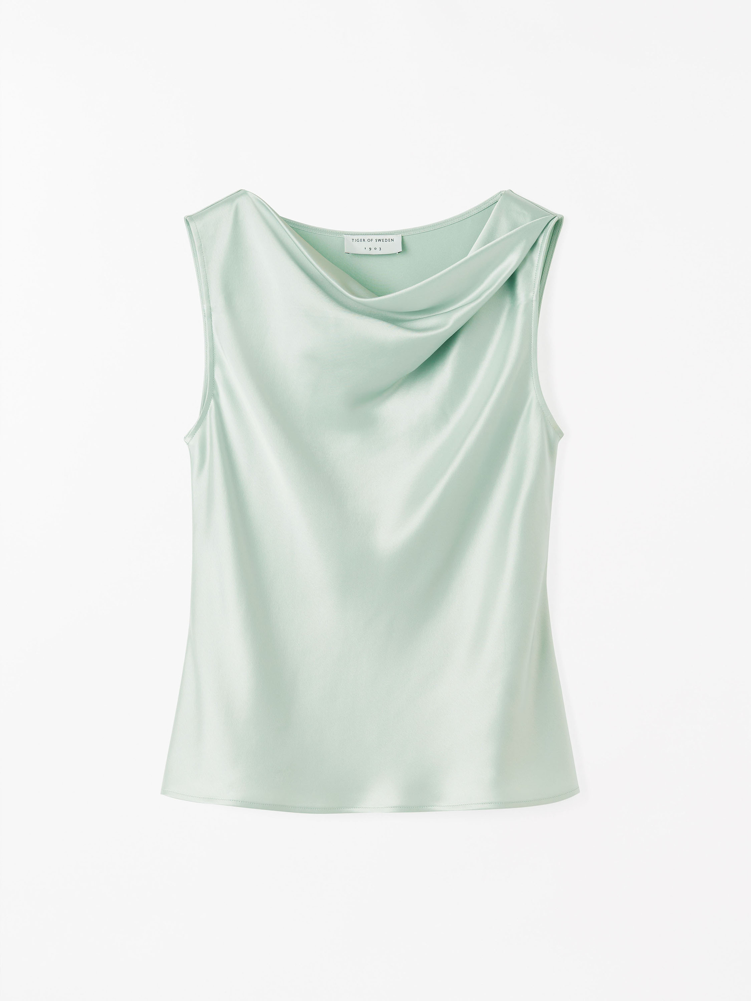 Helvie Sleeveless Satin Top