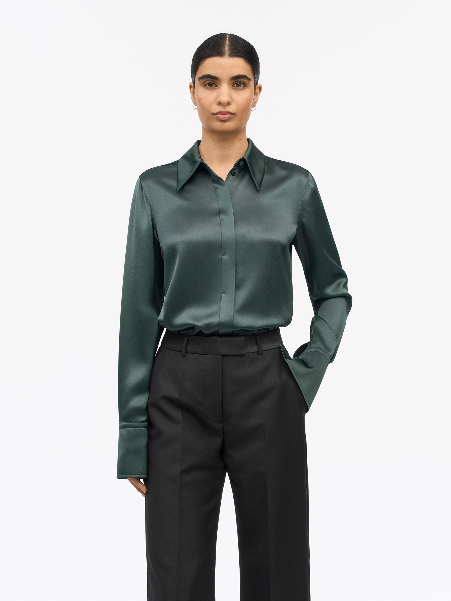 Daphne Regular-Fit Satin Shirt